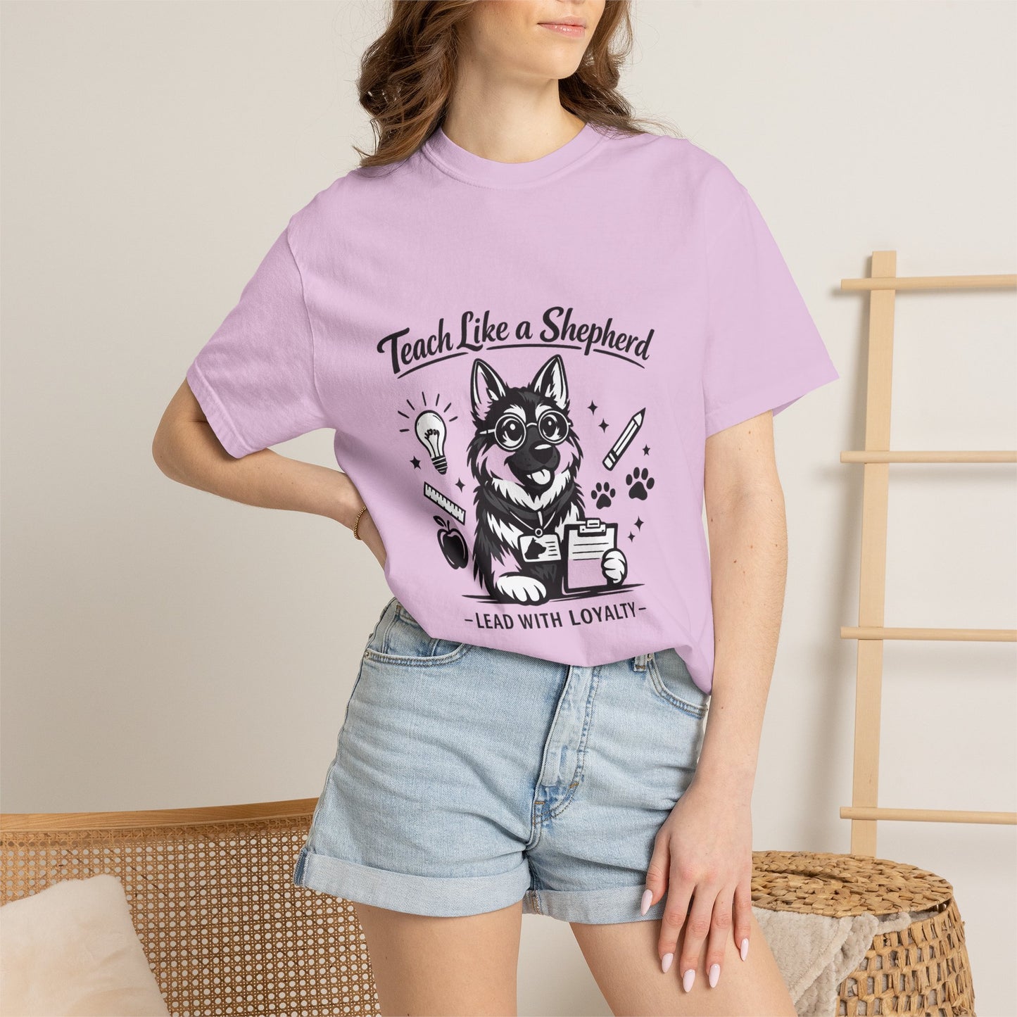 Teacher Life German Shepherd T‑Shirt – Funny Back to School Dog Lover Tee | Classroom Outfit | Gildan 64000