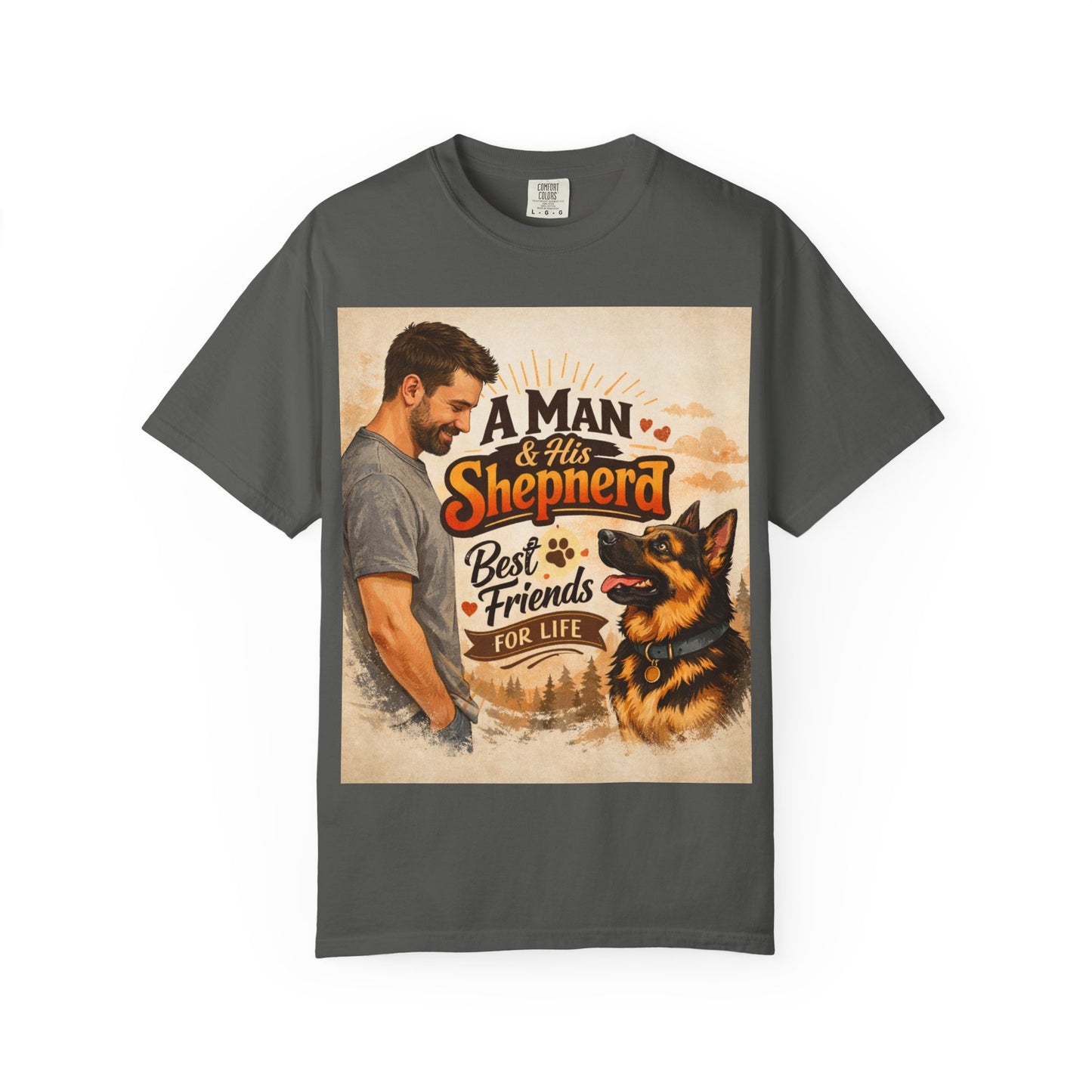 A Man & His Shepherd Best Friends for Life T‑Shirt — German Shepherd Dog Lover Tee