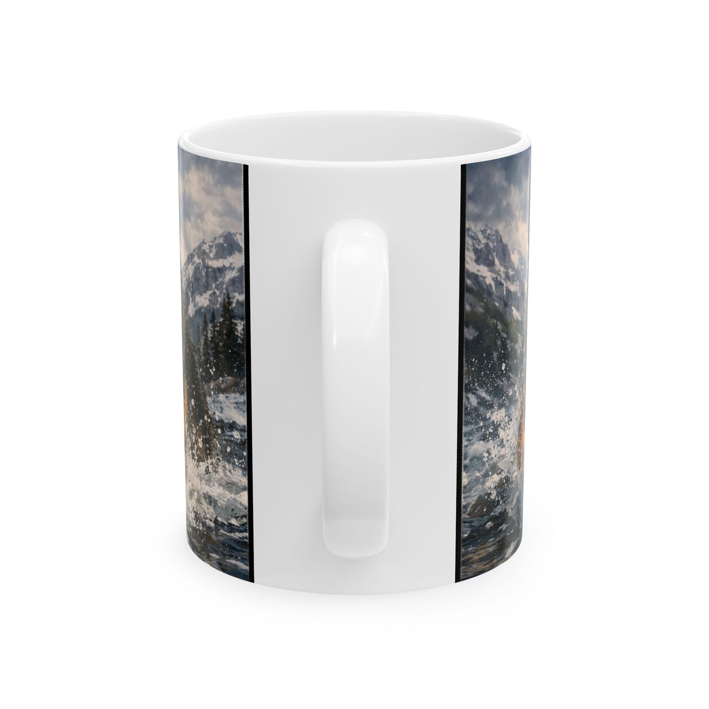 German Shepherd Running Through Water Mug