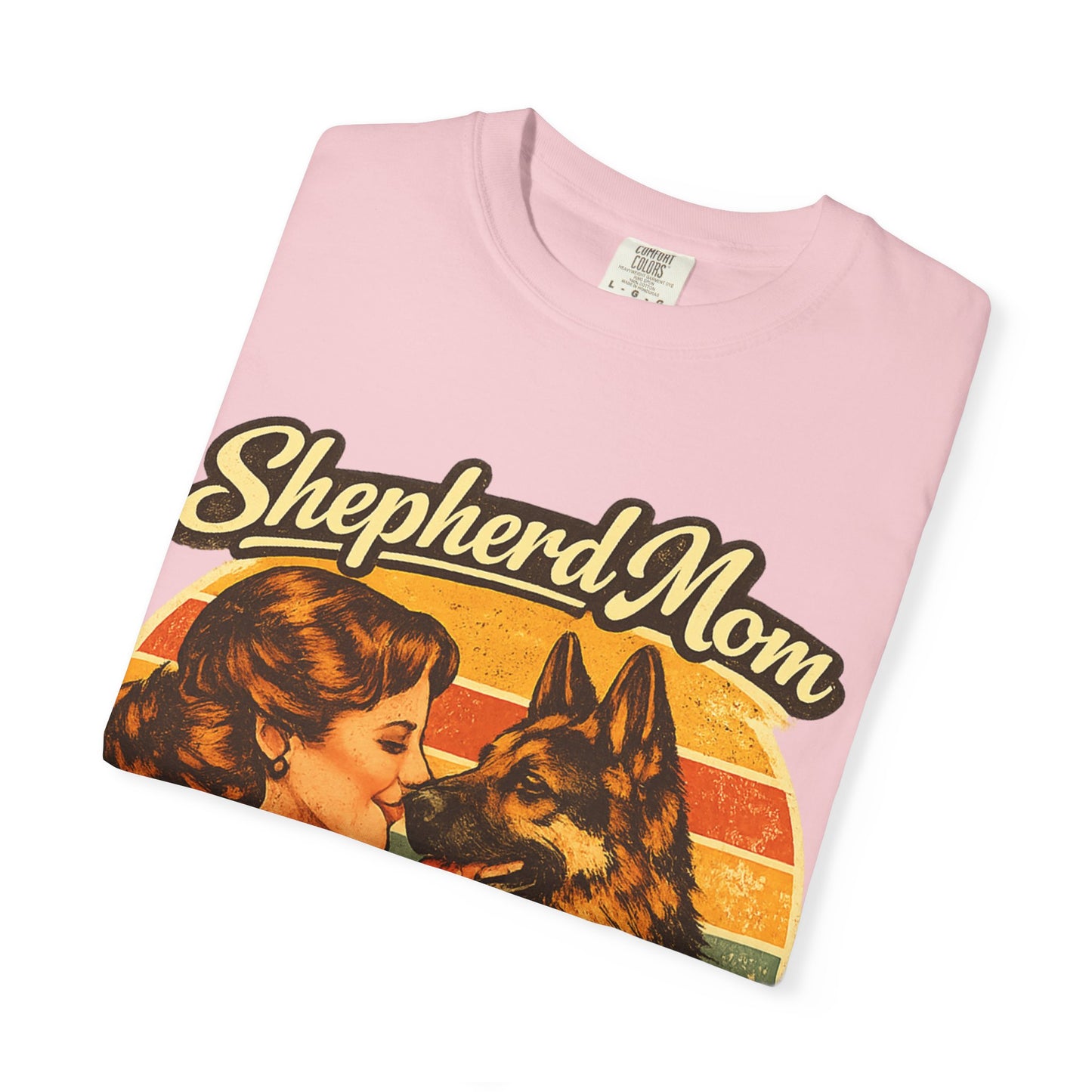 Shepherd Mom Vintage Portrait T-Shirt | German Shepherd Mom Tee
