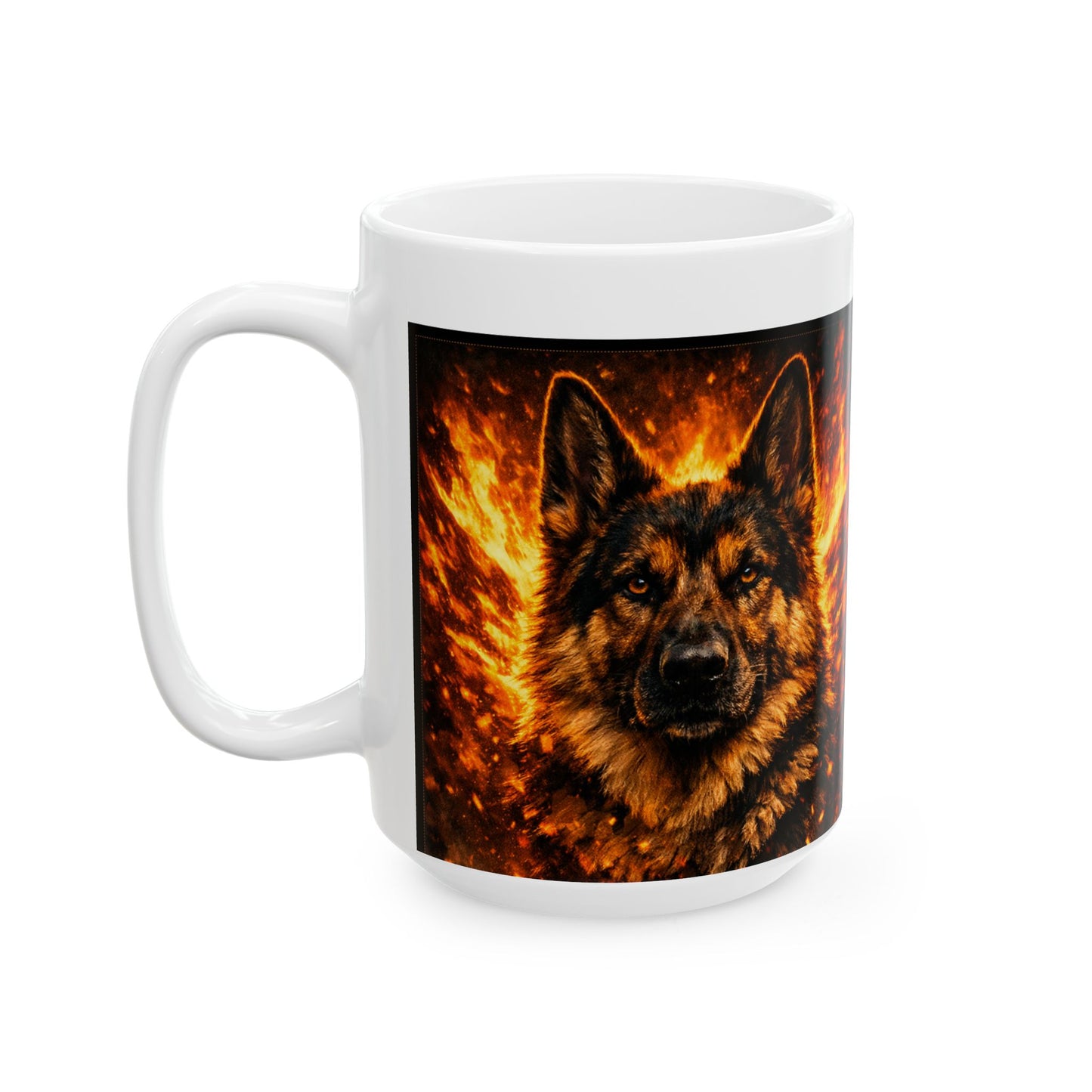 Fiery Shepherd Face Mug | Ceramic Coffee Tea Cup