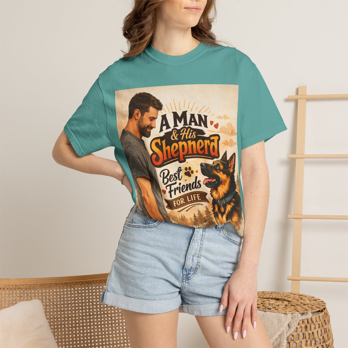 A Man & His Shepherd Best Friends for Life T‑Shirt — German Shepherd Dog Lover Tee