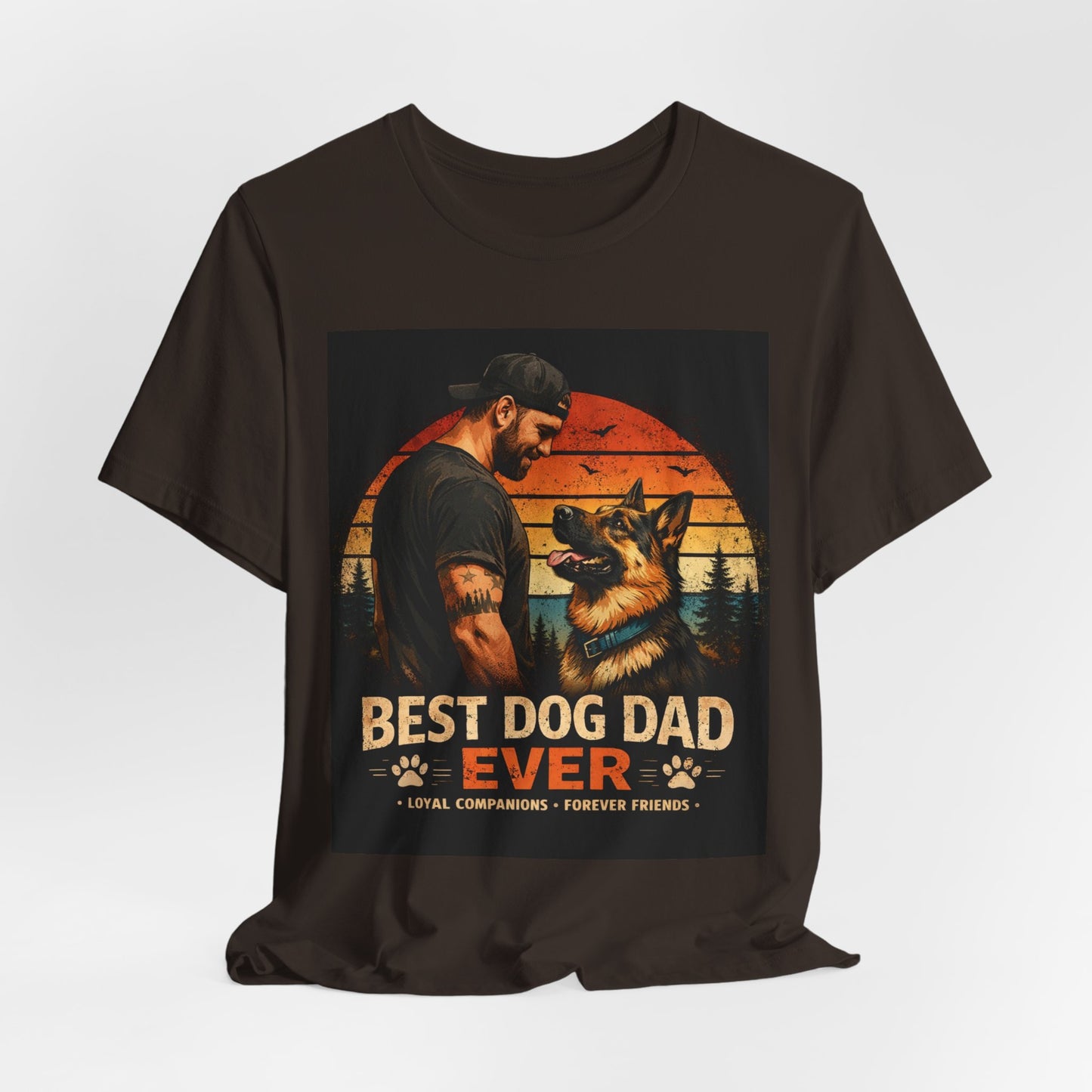 Best Dog Dad Ever Shirt | German Shepherd Dog Dad Tee | Loyal Companions Forever Friends | Bella Canvas 3001 Soft Tee