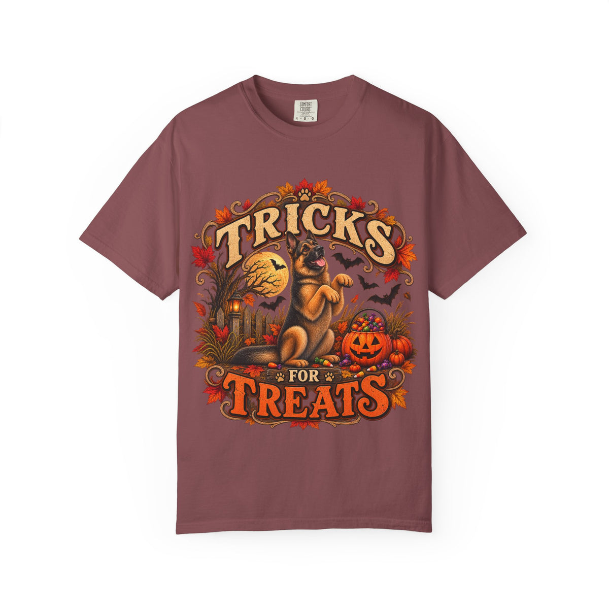 German Shepherd Tricks for Treats Halloween T-Shirt