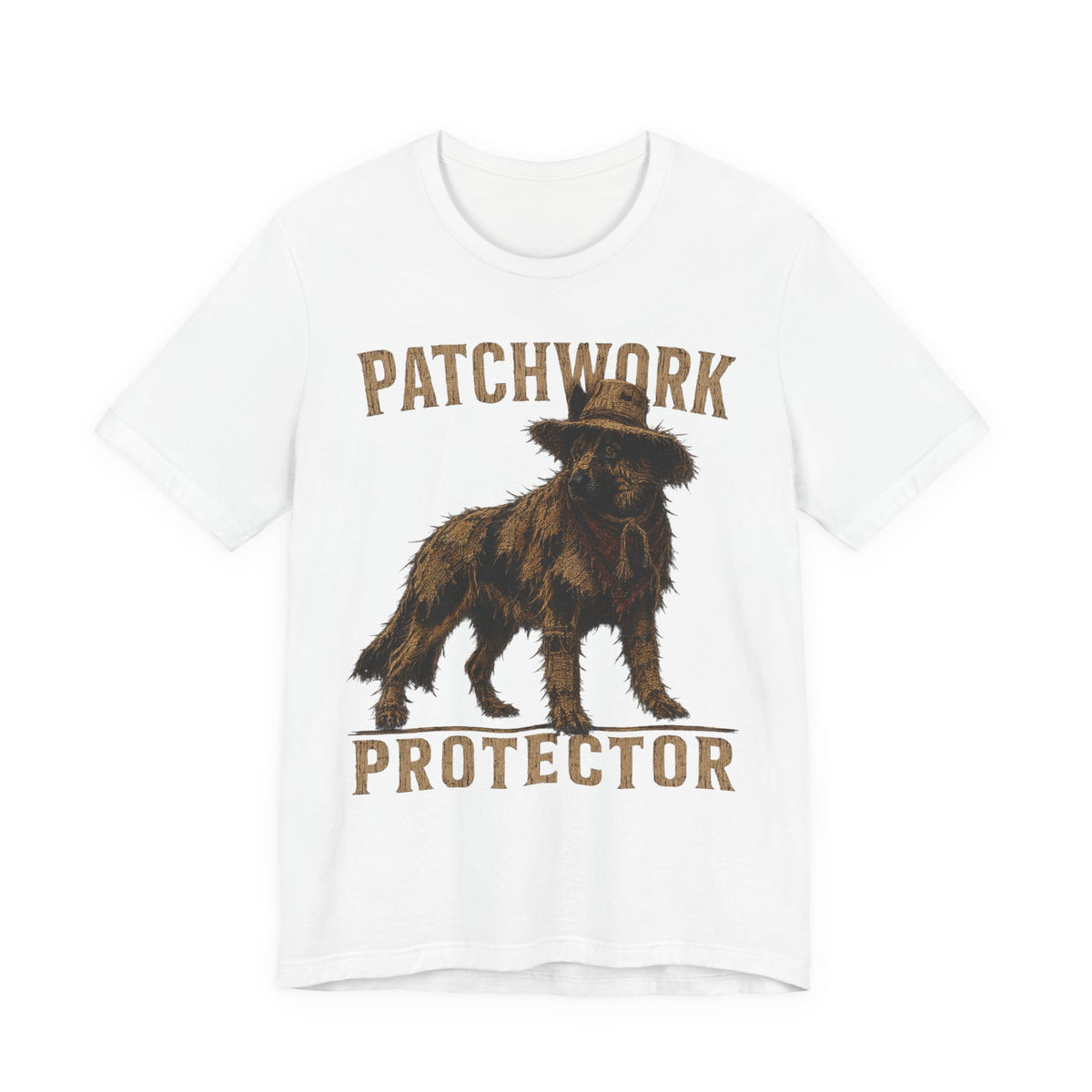 Patchwork Protector German Shepherd Halloween T-Shirt – Scarecrow GSD Dog Lover Graphic Tee