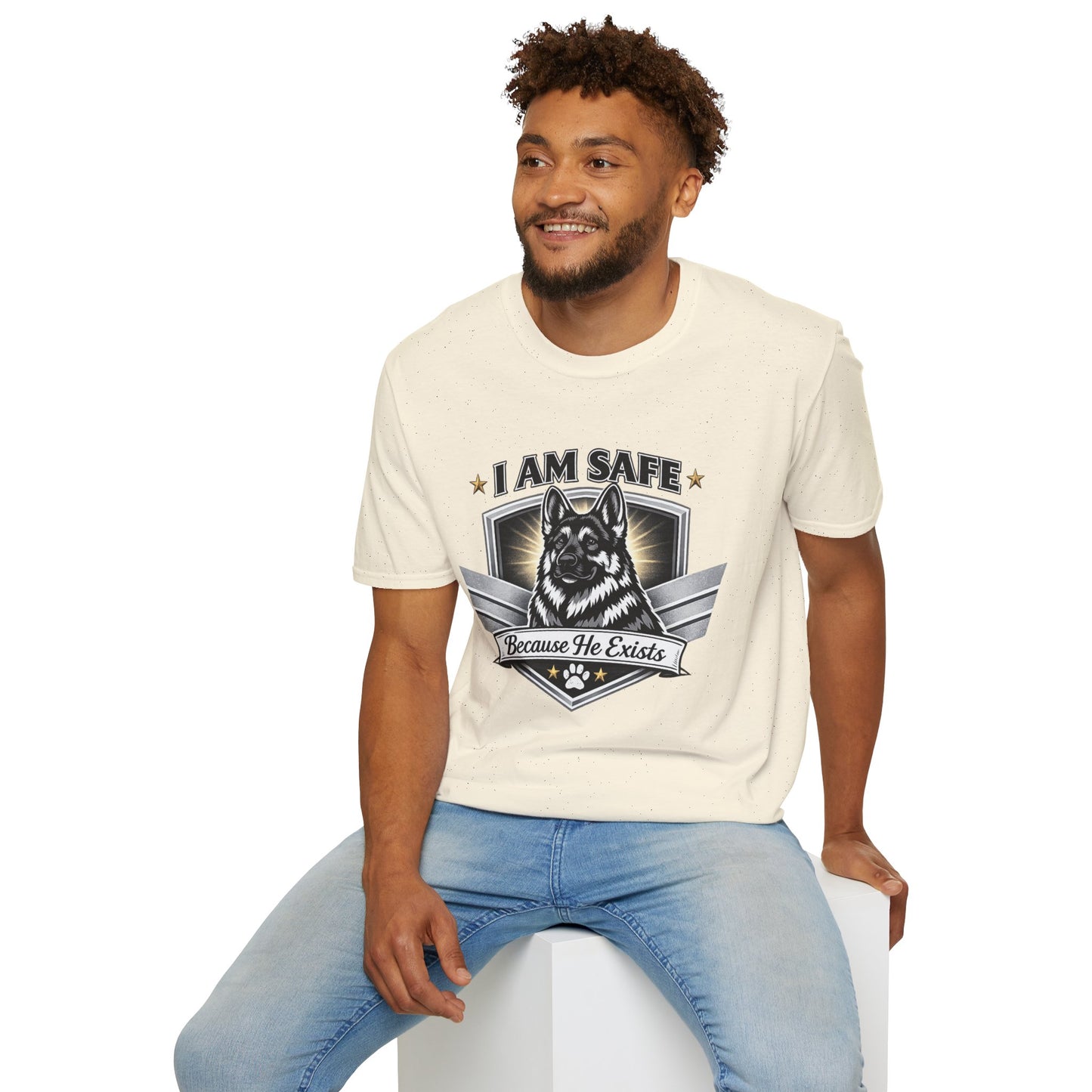 I AM SAFE German Shepherd T-Shirt — K9 Protection Dog Lover Tee