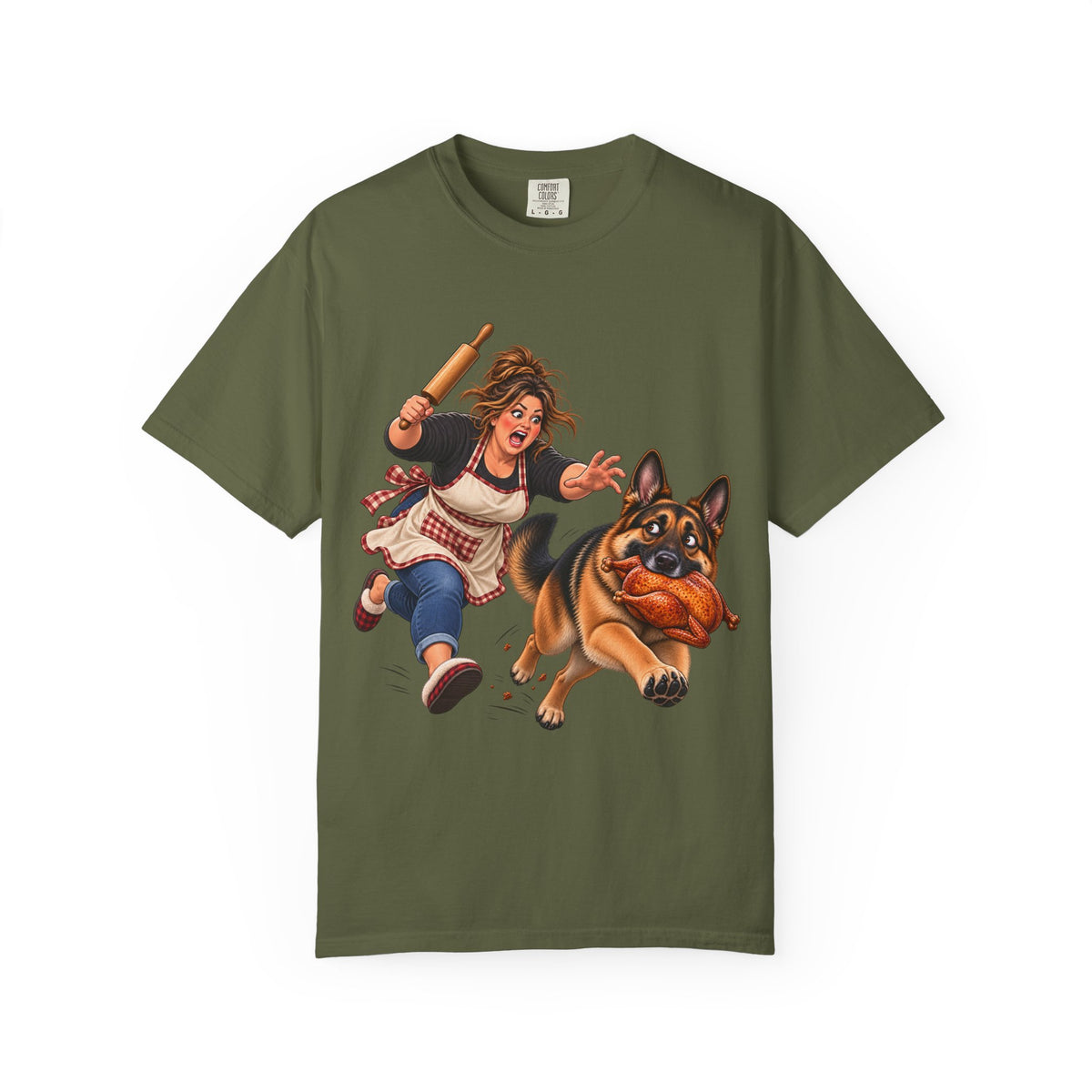 German Shepherd Thanksgiving Shirt – Funny Turkey Thief GSD T-Shirt
