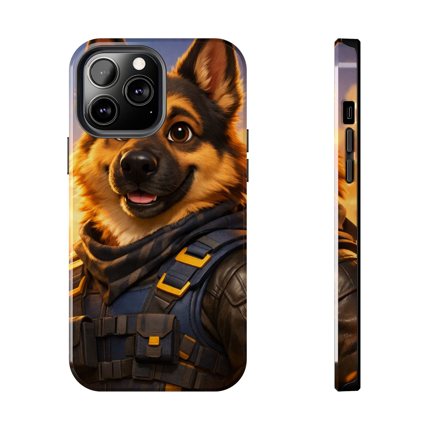 German Shepherd Tactical Hero Phone Case – Tough Protective Cover for iPhone & Samsung