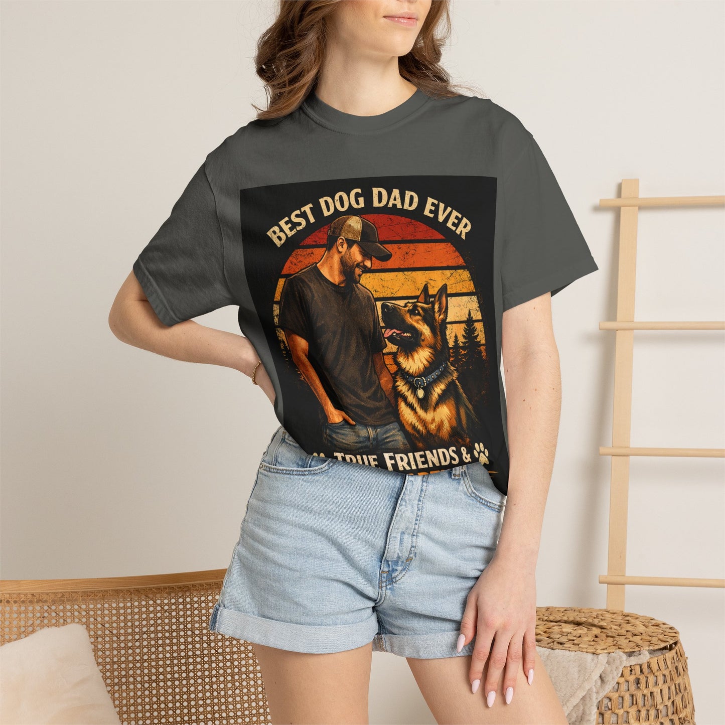 Best Dog Dad Ever T-shirt | True Friends & Loyal Partners graphic tee