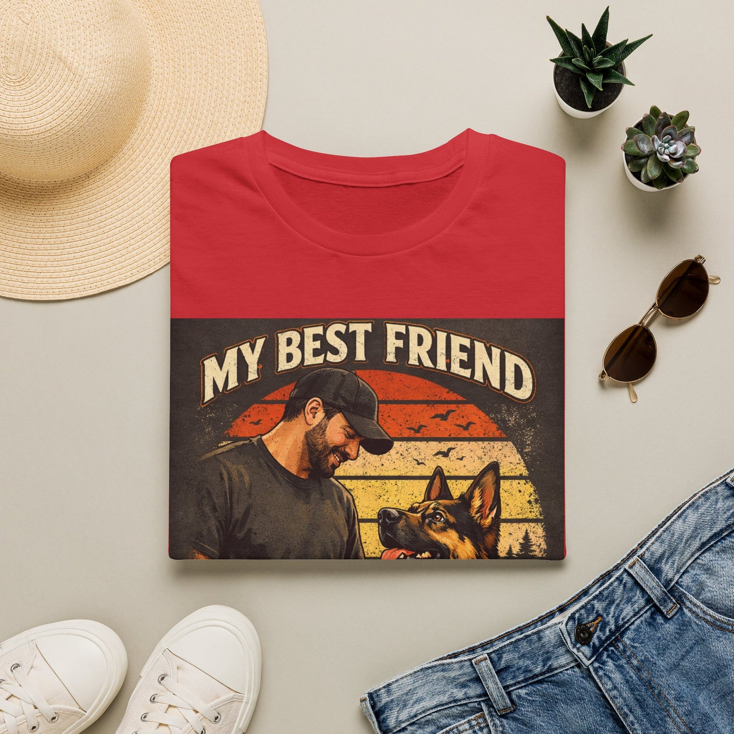 My Best Friend Has Paws T-Shirt | Dog Lover Retro Graphic