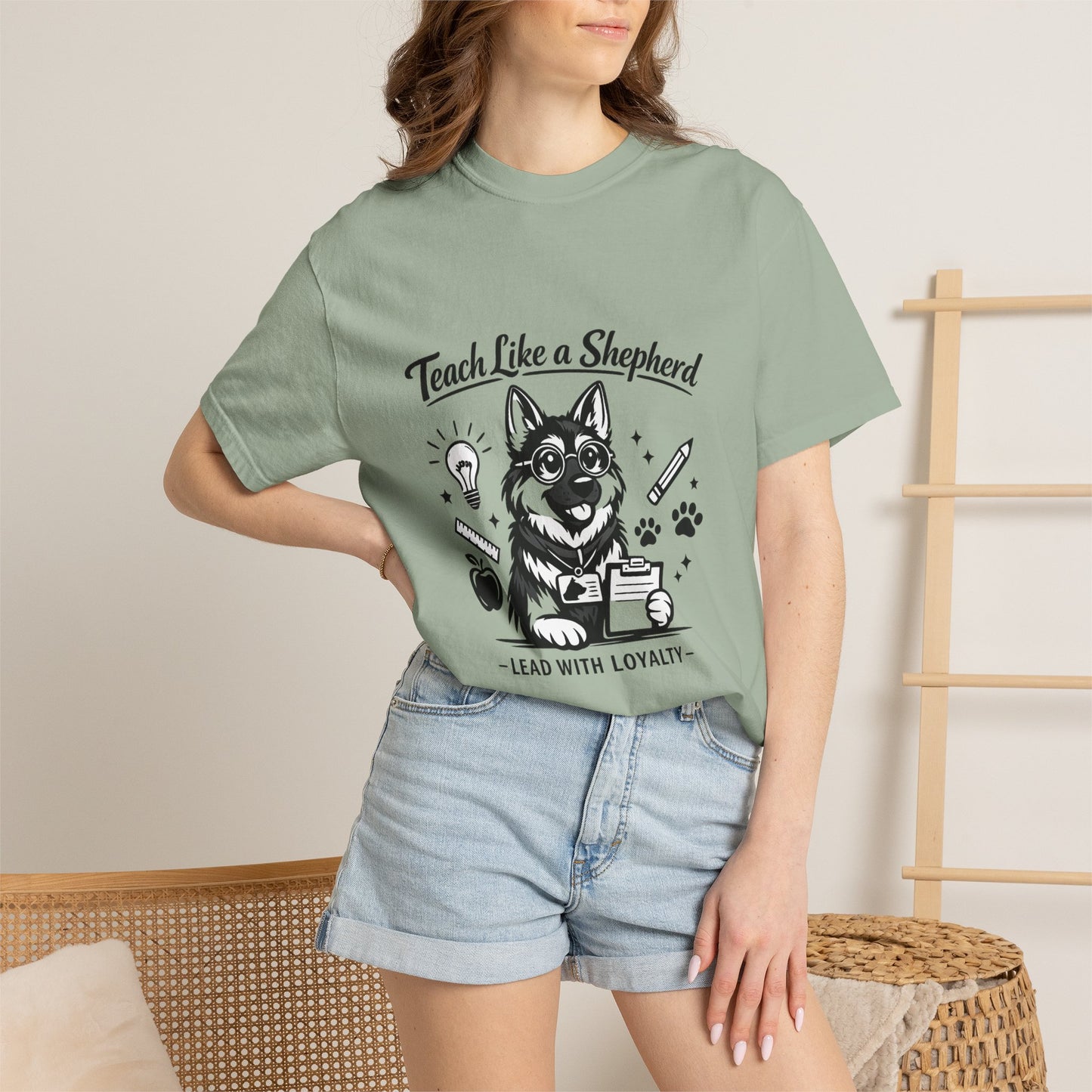 Teacher Life German Shepherd T‑Shirt – Funny Back to School Dog Lover Tee | Classroom Outfit | Gildan 64000