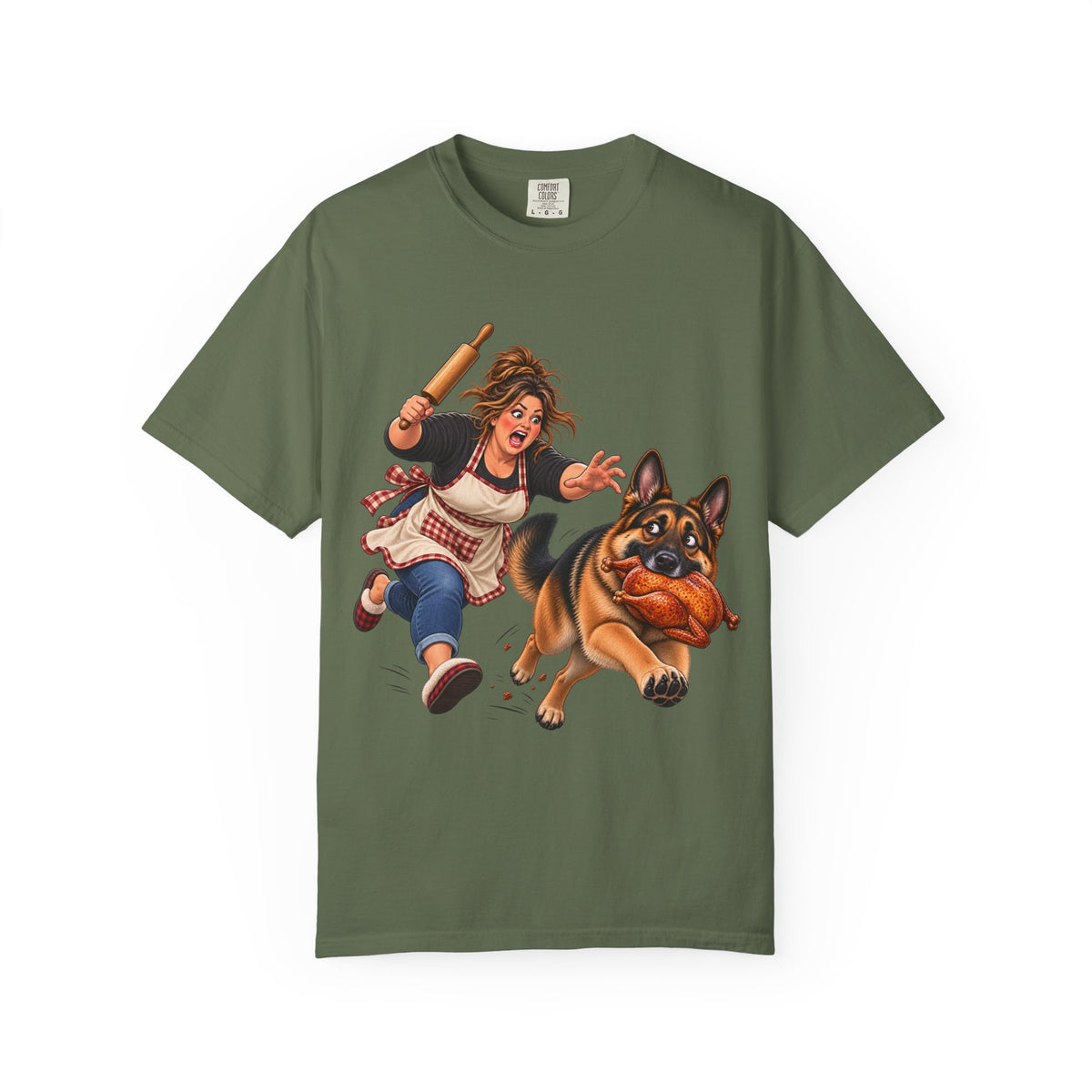 German Shepherd Thanksgiving Shirt – Funny Turkey Thief GSD T-Shirt