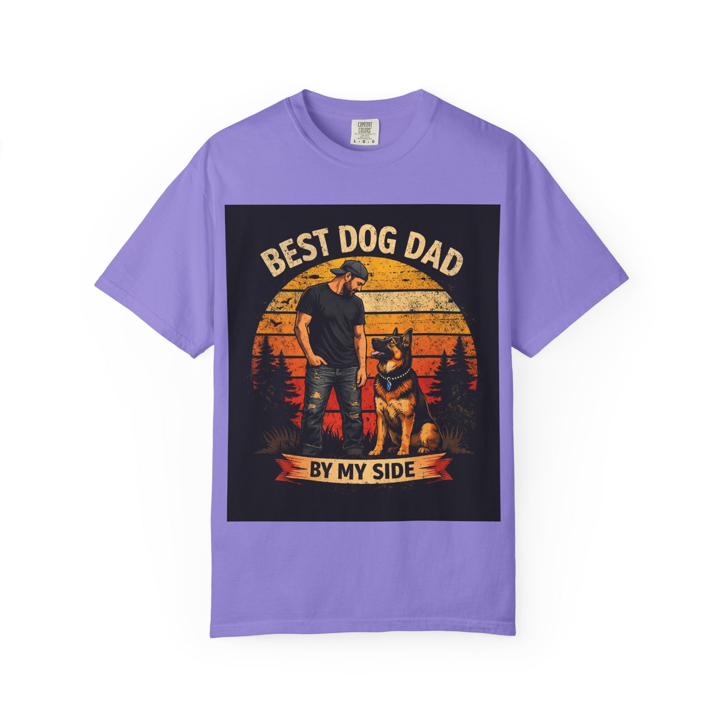 Best Dog Dad by My Side T-Shirt | Dog Lover Father Tee