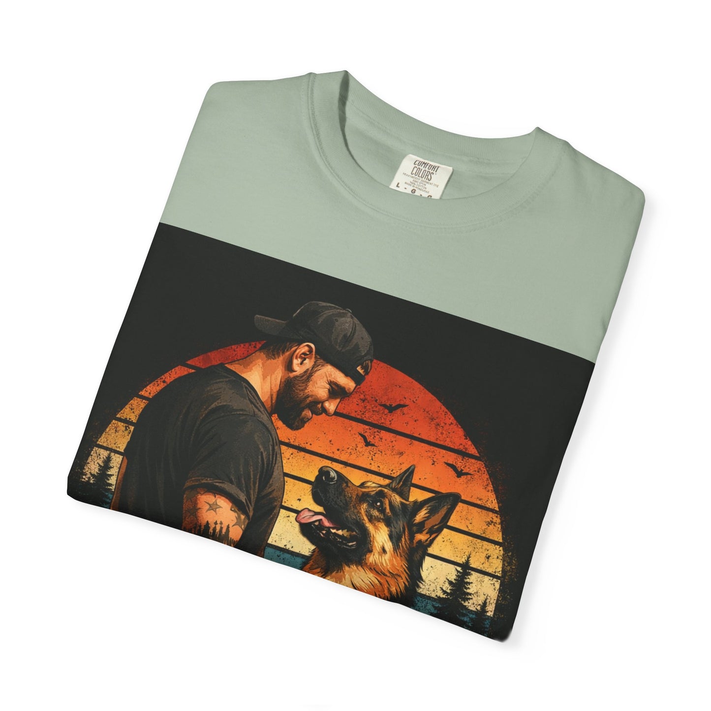 Best Dog Dad Ever Shirt | German Shepherd Dog Dad Tee | Loyal Companions Forever Friends | Comfort Colors 1717 Vintage Tee
