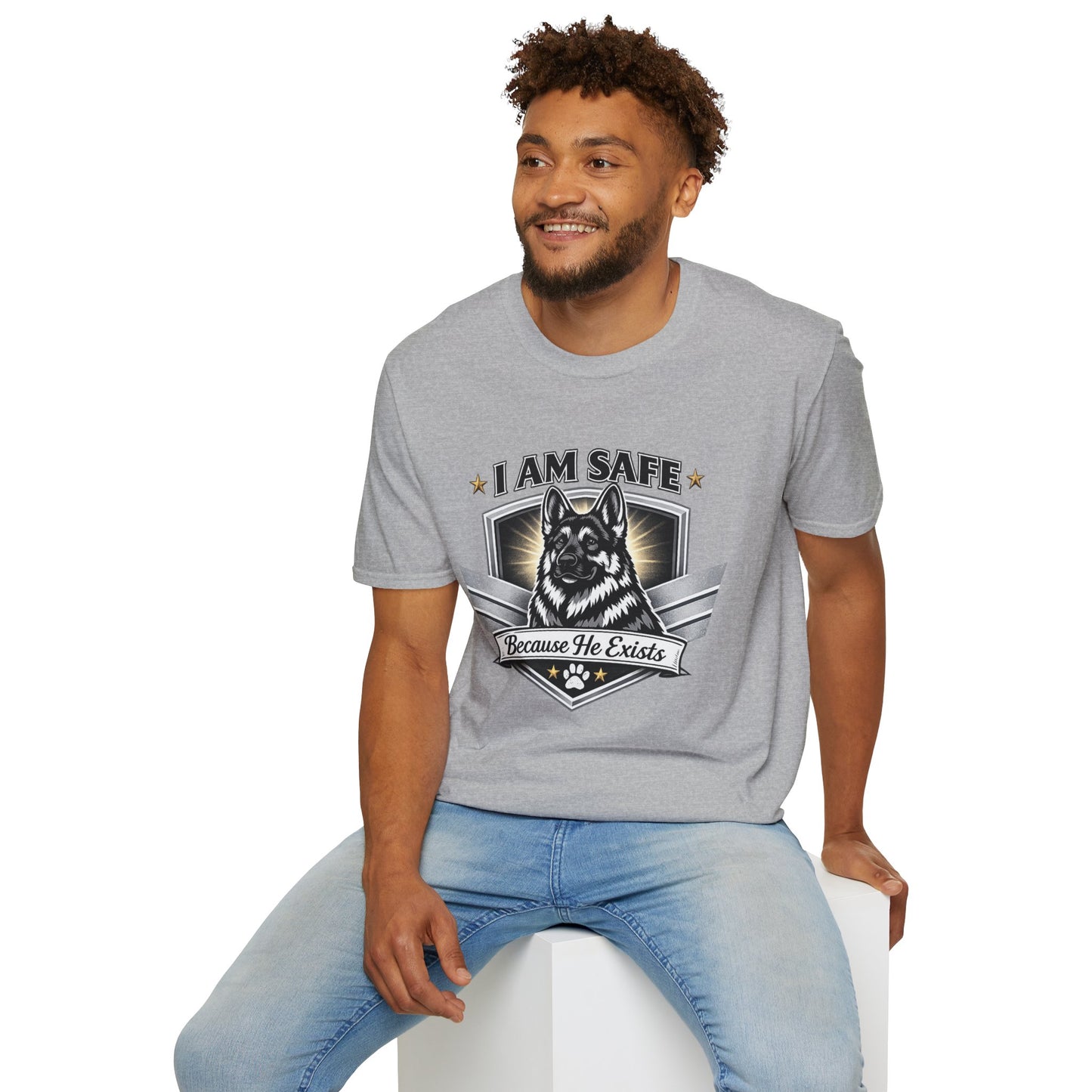 I AM SAFE German Shepherd T-Shirt — K9 Protection Dog Lover Tee