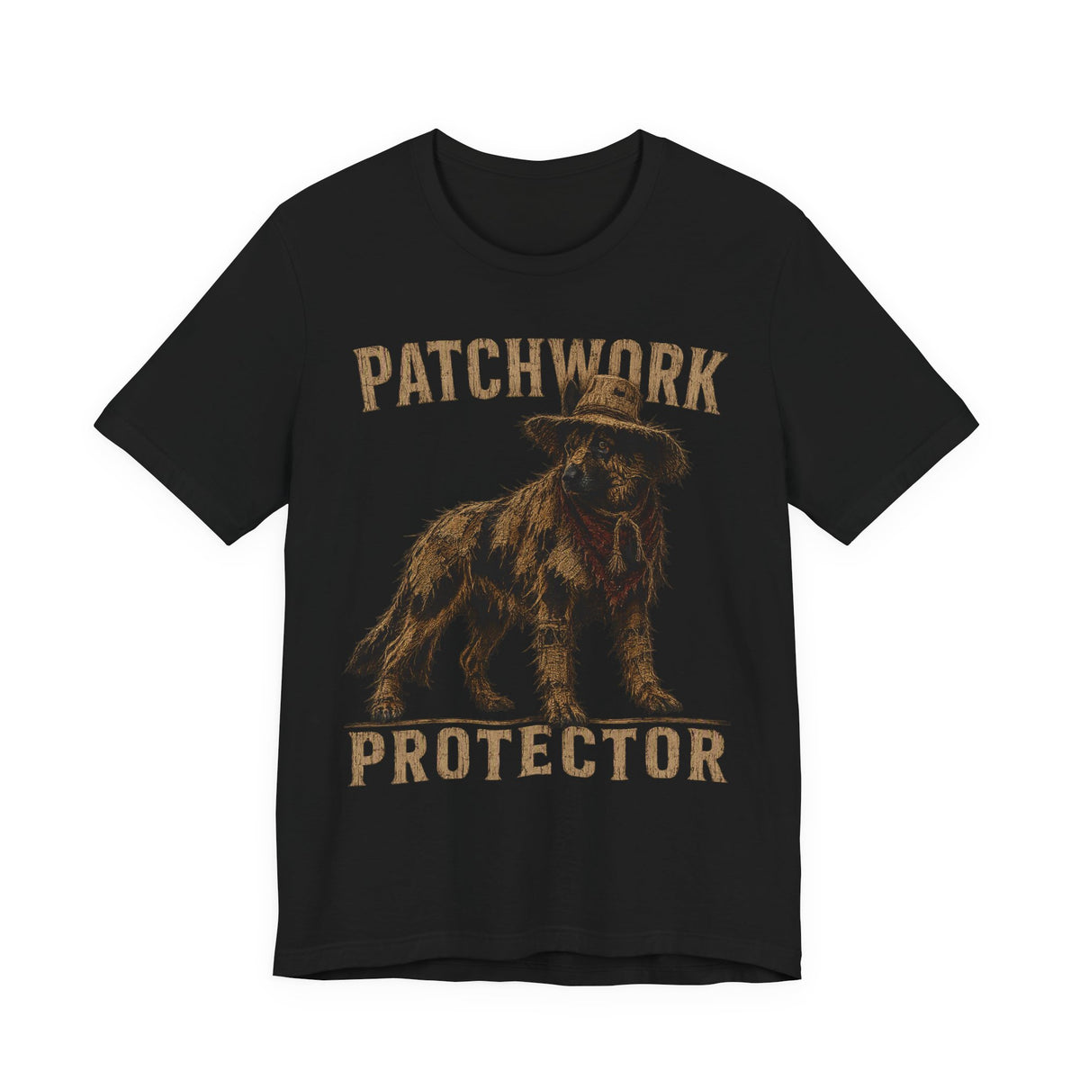 Patchwork Protector German Shepherd Halloween T-Shirt – Scarecrow GSD Dog Lover Graphic Tee