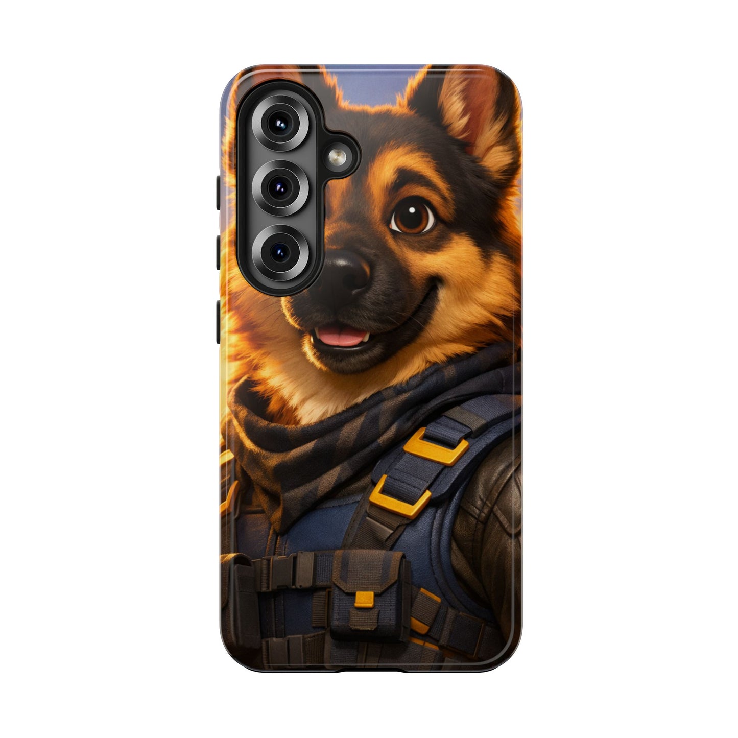 German Shepherd Tactical Hero Phone Case – Tough Protective Cover for iPhone & Samsung