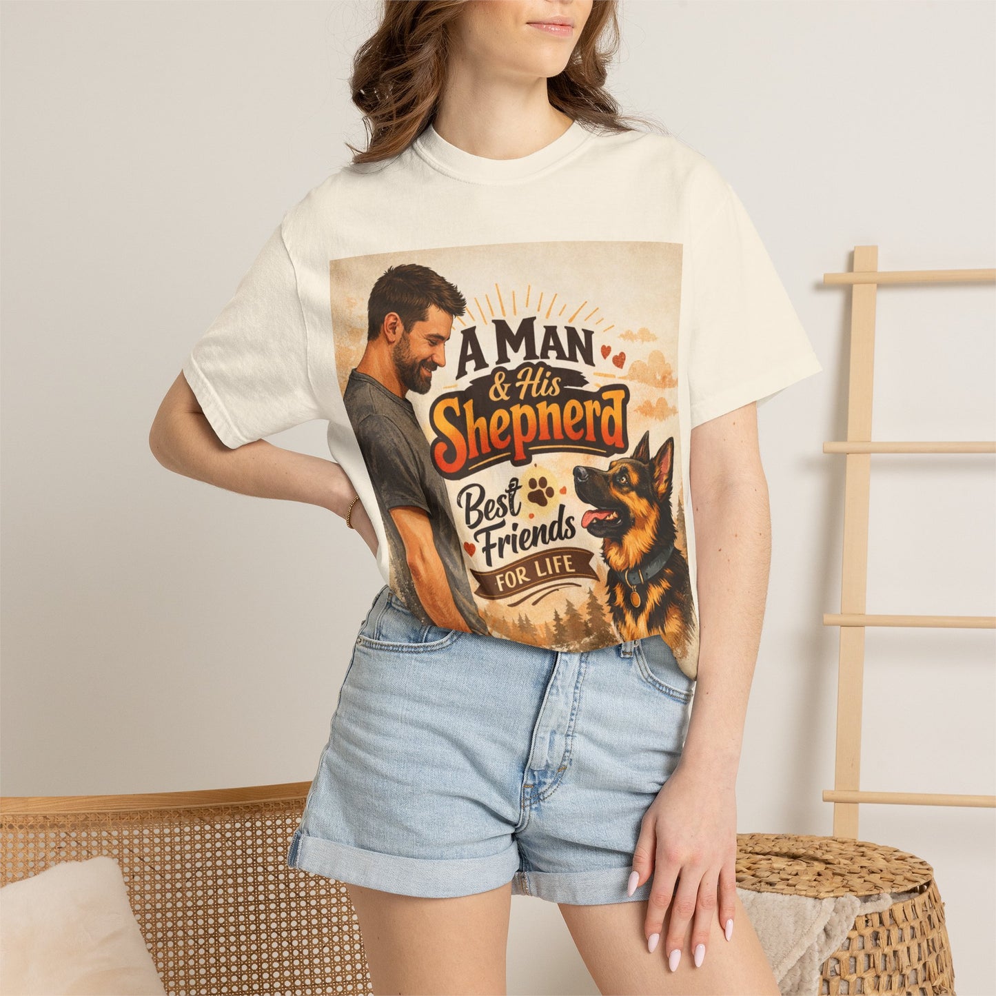 A Man & His Shepherd Best Friends for Life T‑Shirt — German Shepherd Dog Lover Tee