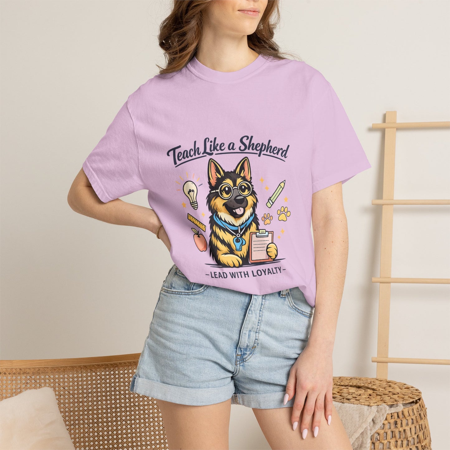 Teacher Life German Shepherd T‑Shirt – Funny Back to School Dog Lover Tee | Classroom Educator Gift | Bella Canvas 3001
