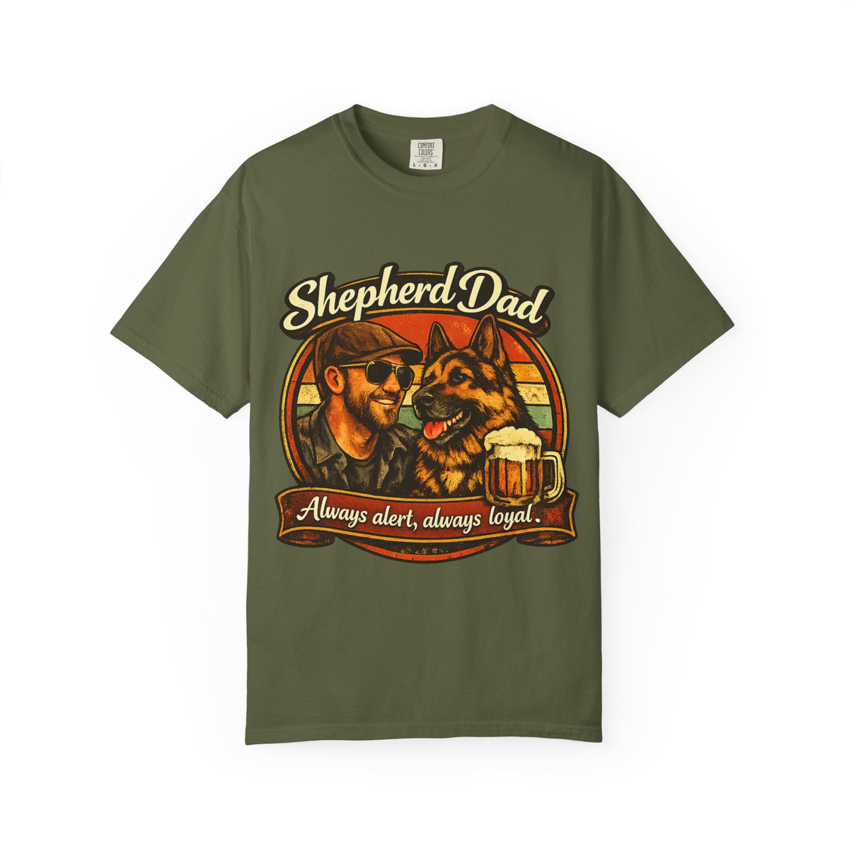 Shepherd Dad T-Shirt | Always Alert, Always Loyal German Shepherd Shirt
