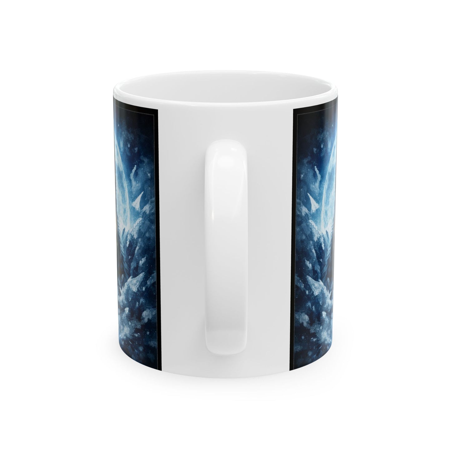 German Shepherd Moon Painting Mug | Ceramic Mug