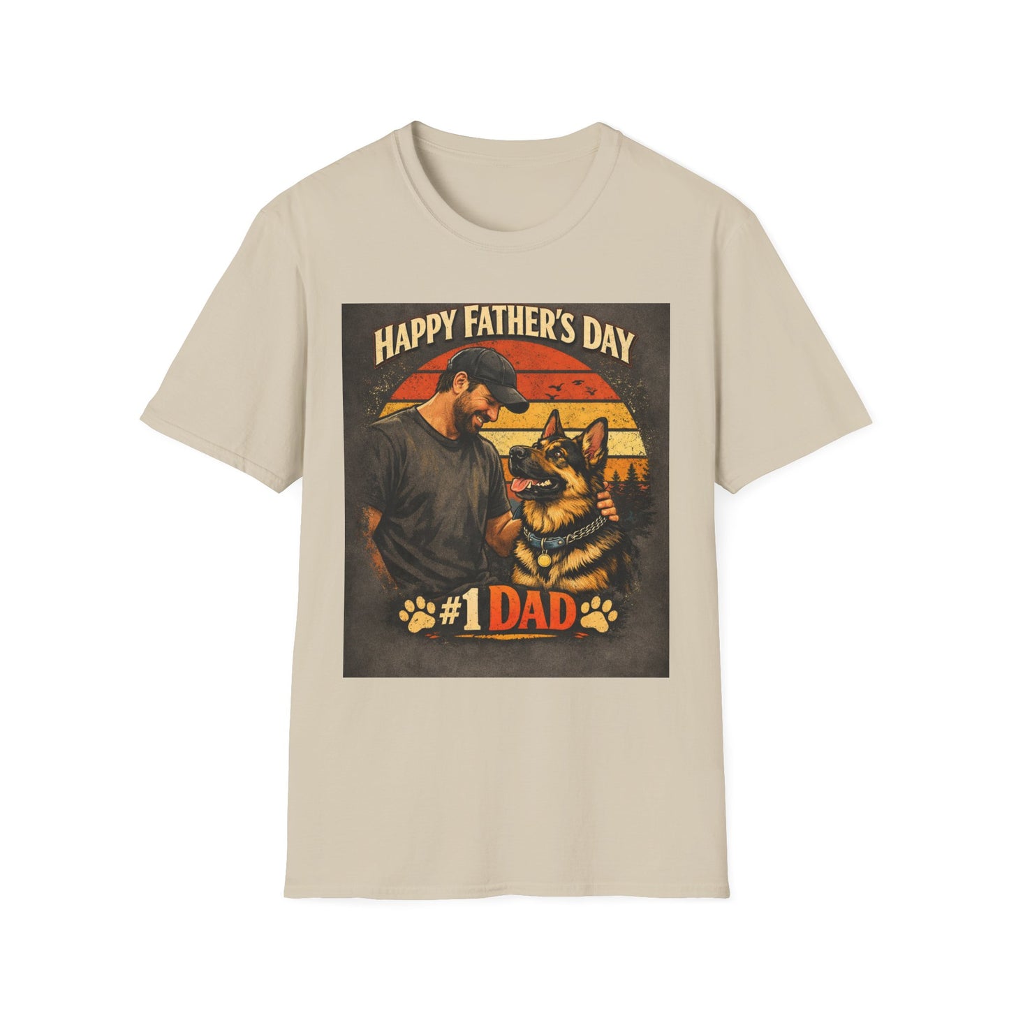 Happy Father's Day German Shepherd T-Shirt | Dog Dad Shirt | Gift for German Shepherd Owners