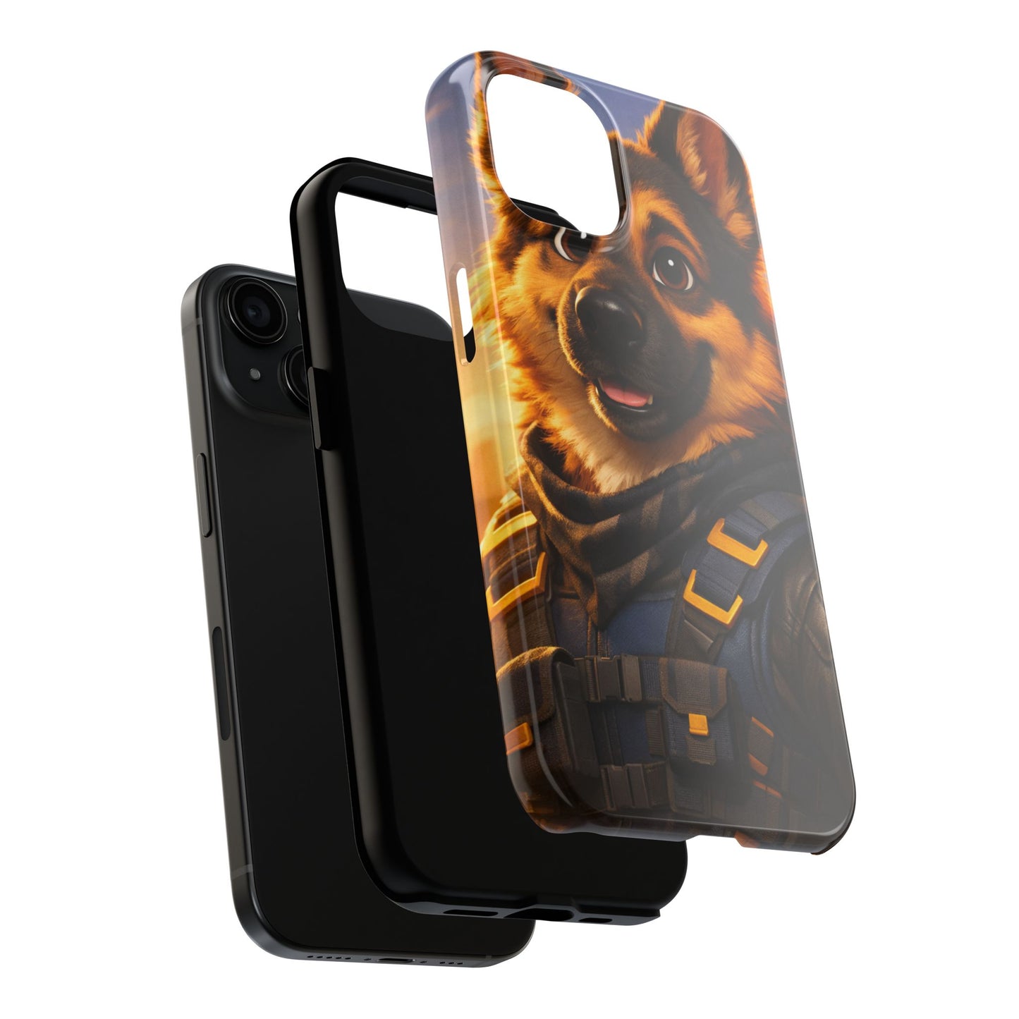 German Shepherd Tactical Hero Phone Case – Tough Protective Cover for iPhone & Samsung