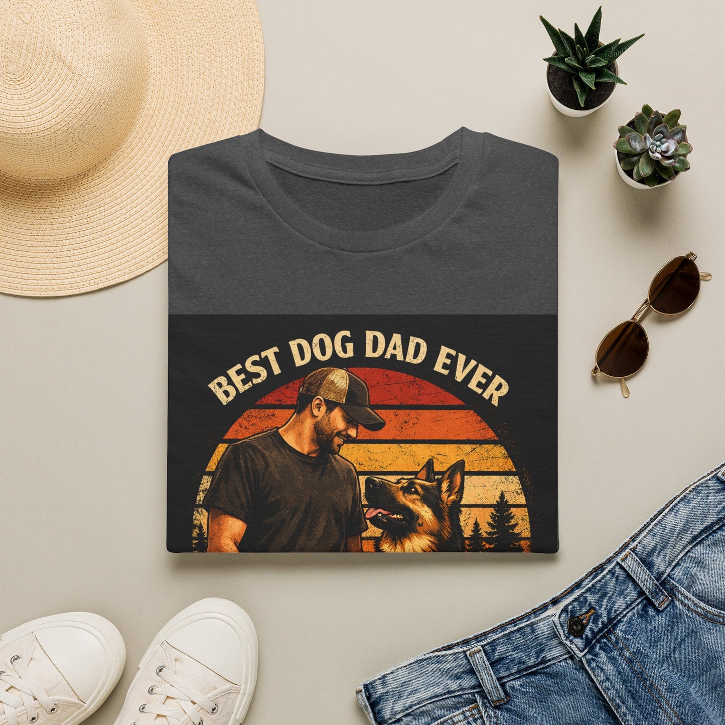Best Dog Dad Ever T-Shirt | Dog Dad Shirt, German Shepherd Tee