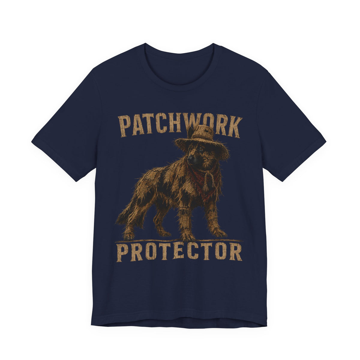 Patchwork Protector German Shepherd Halloween T-Shirt – Scarecrow GSD Dog Lover Graphic Tee