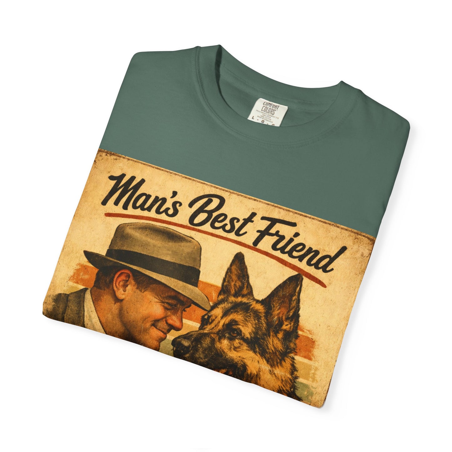 Man's Best Friend Loyal to the End T-shirt | Retro Dog Vintage Poster