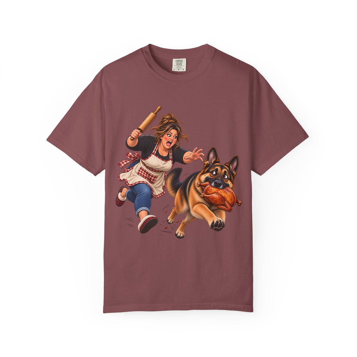 German Shepherd Thanksgiving Shirt – Funny Turkey Thief GSD T-Shirt
