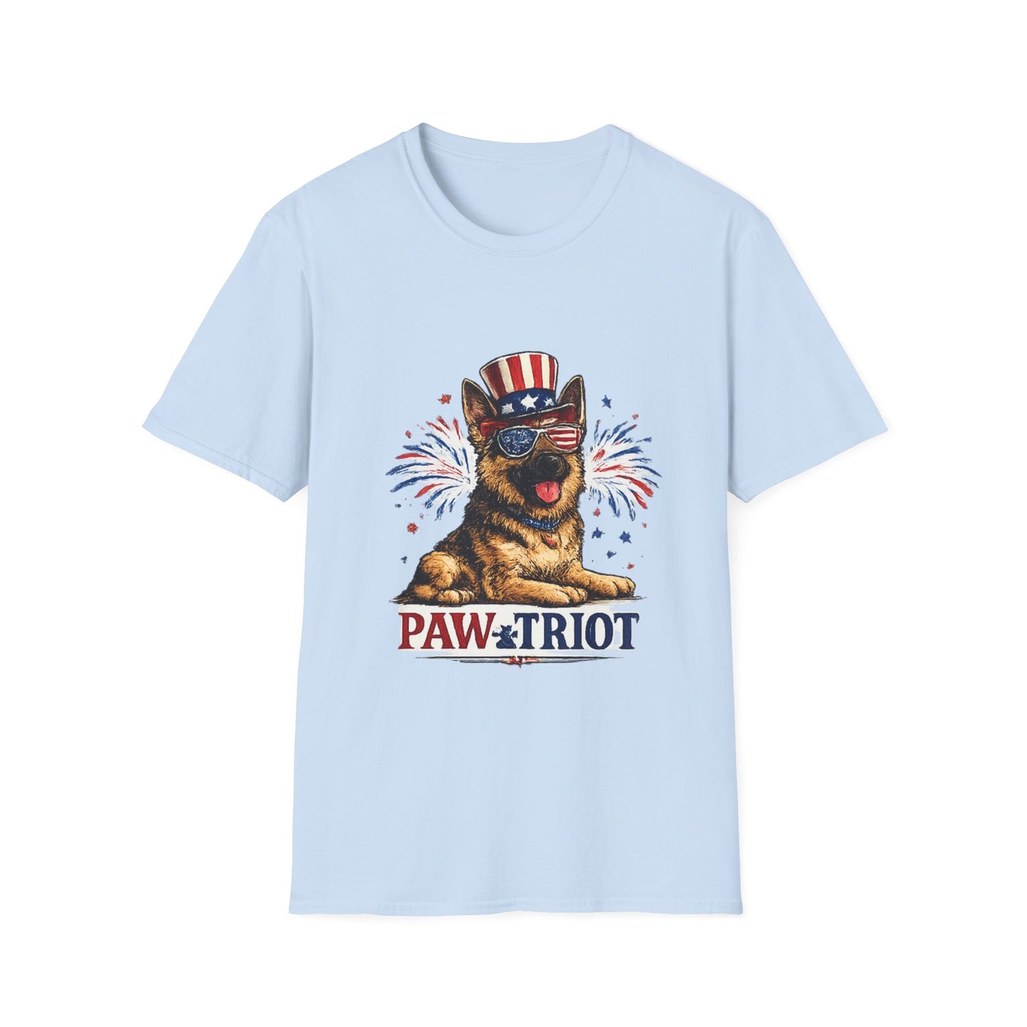 Patriotic German Shepherd Pawtriot T-Shirt | Fourth of July Dog Shirt