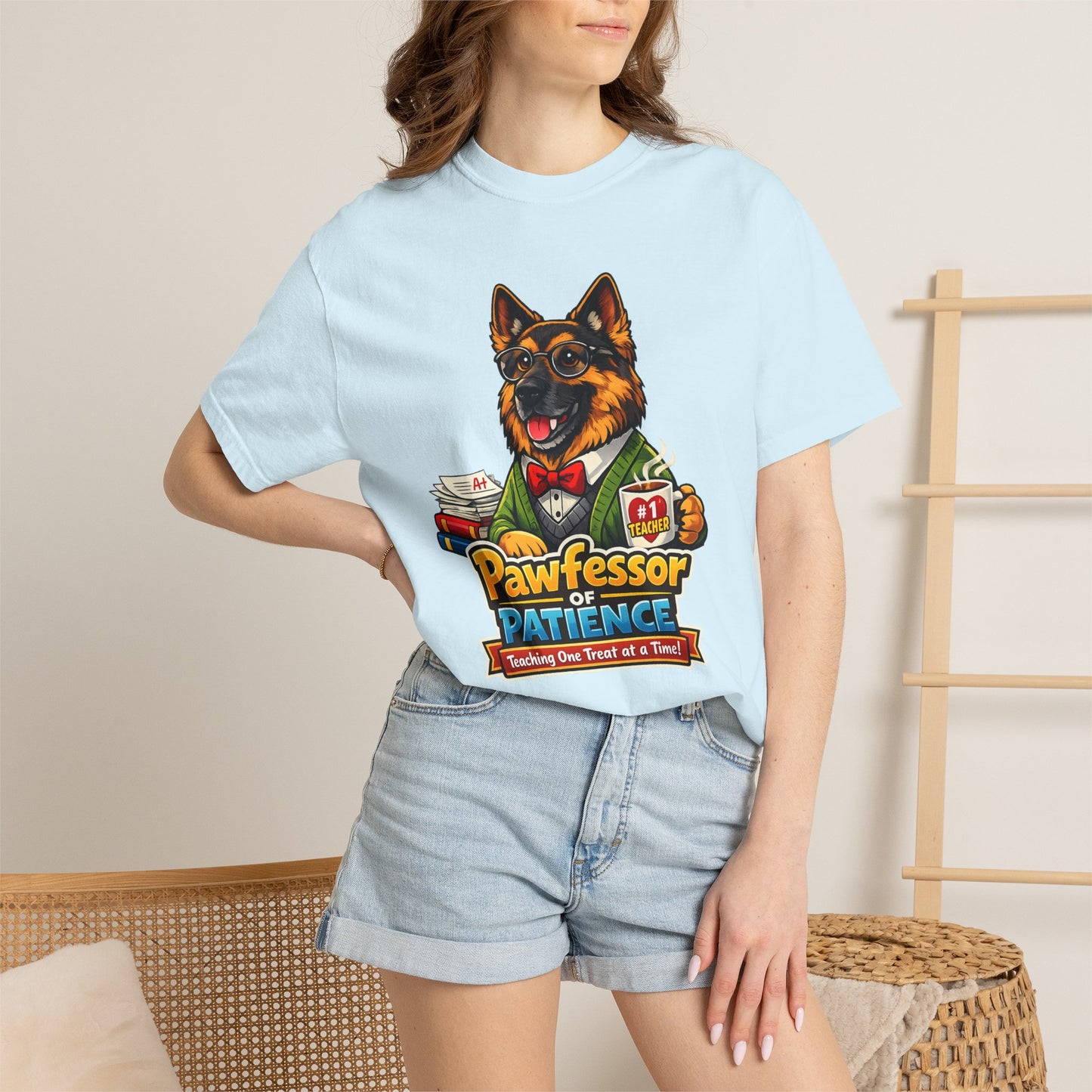 Pawfessor of Patience T-Shirt | German Shepherd Teacher Design