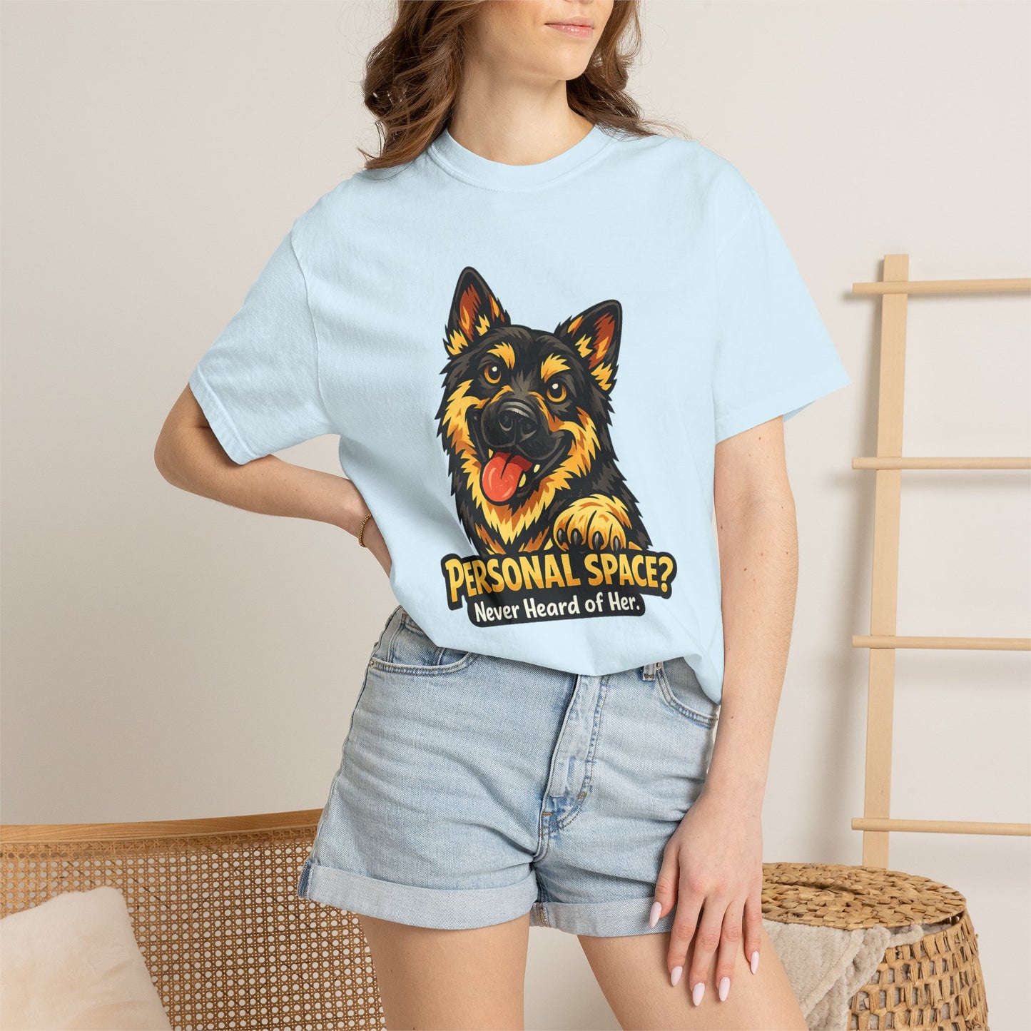 Personal Space? Never Heard of Her German Shepherd T-Shirt | Funny Dog Tee
