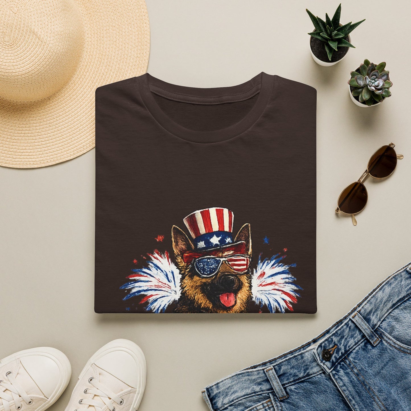 Patriotic German Shepherd Pawtriot T-Shirt | Fourth of July Dog Shirt