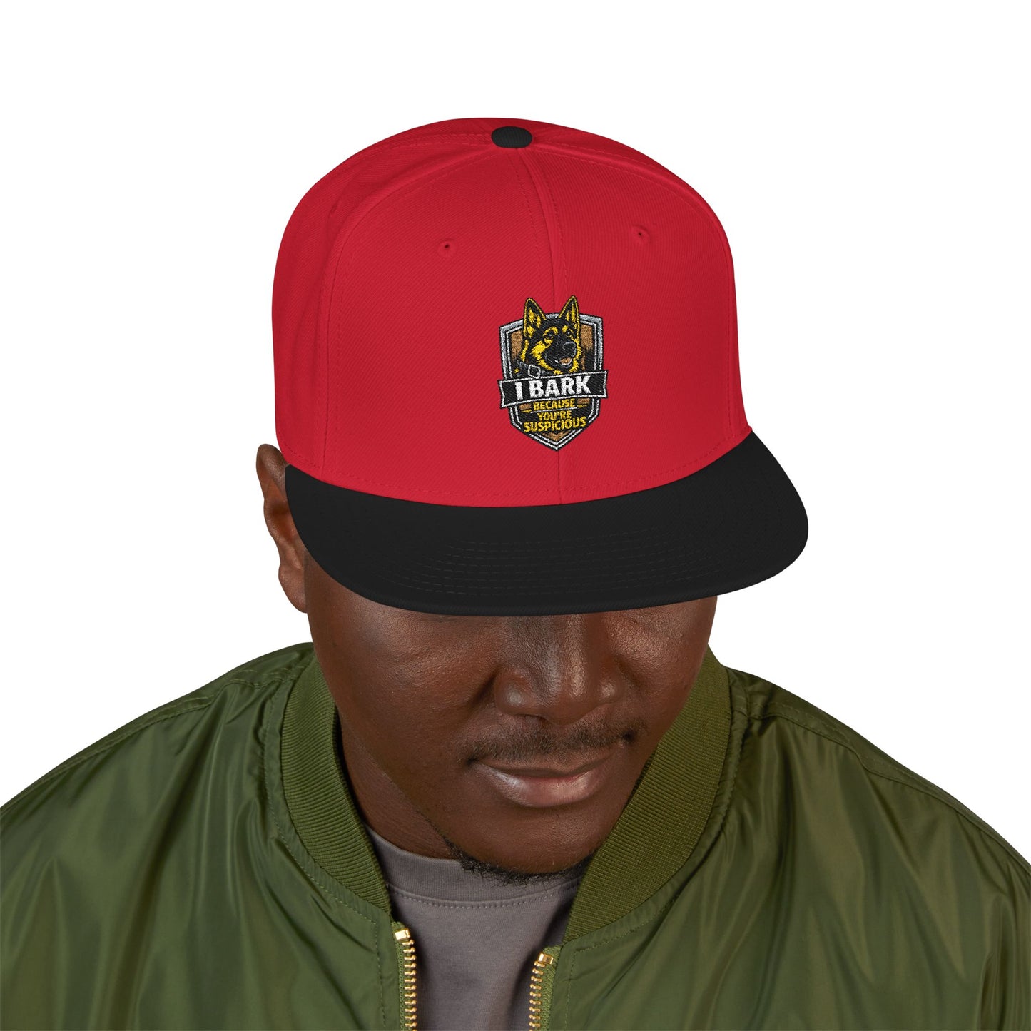 Embroidered Crown Skull Snapback Hat — Streetwear Baseball Cap with Gold Accent