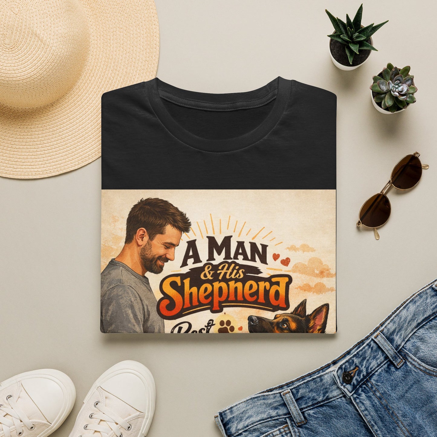 A Man & His Shepherd T‑Shirt — German Shepherd Dog Lover Tee
