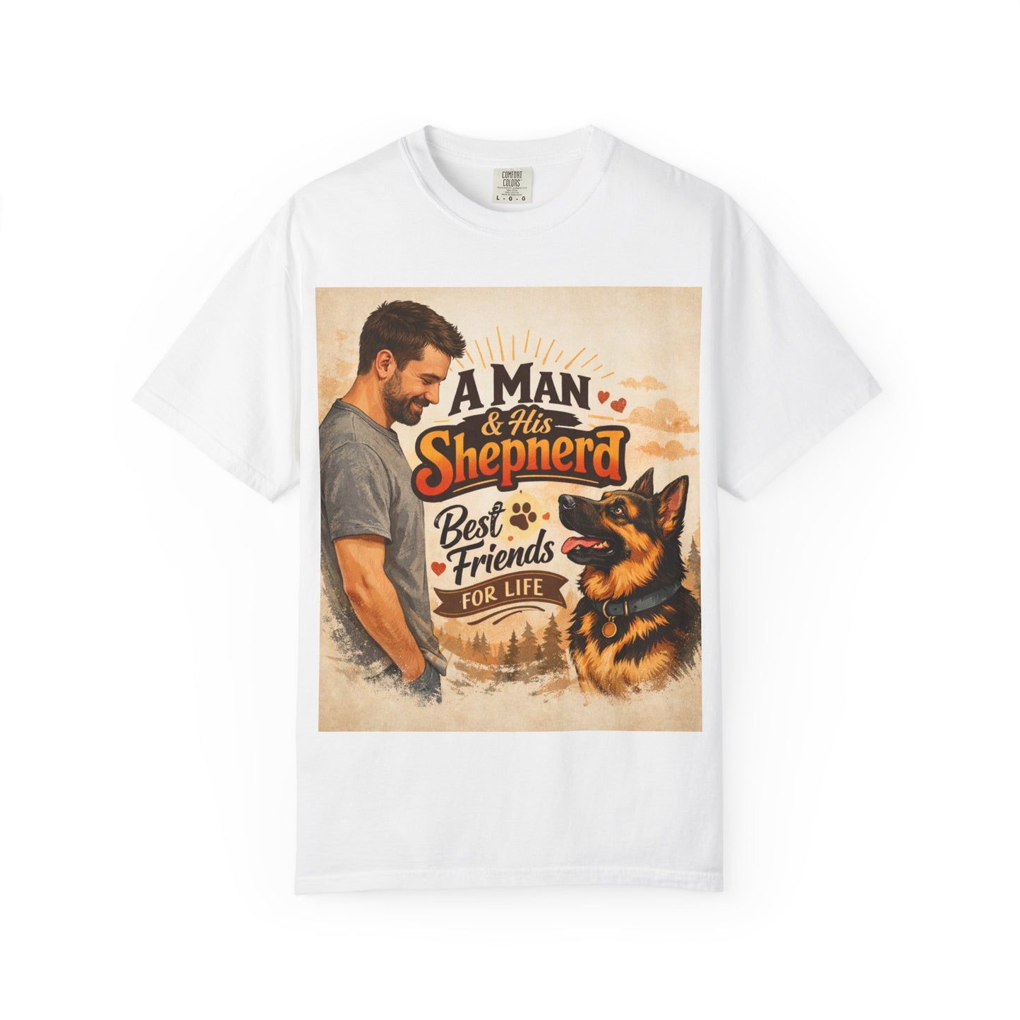 A Man & His Shepherd Best Friends for Life T‑Shirt — German Shepherd Dog Lover Tee