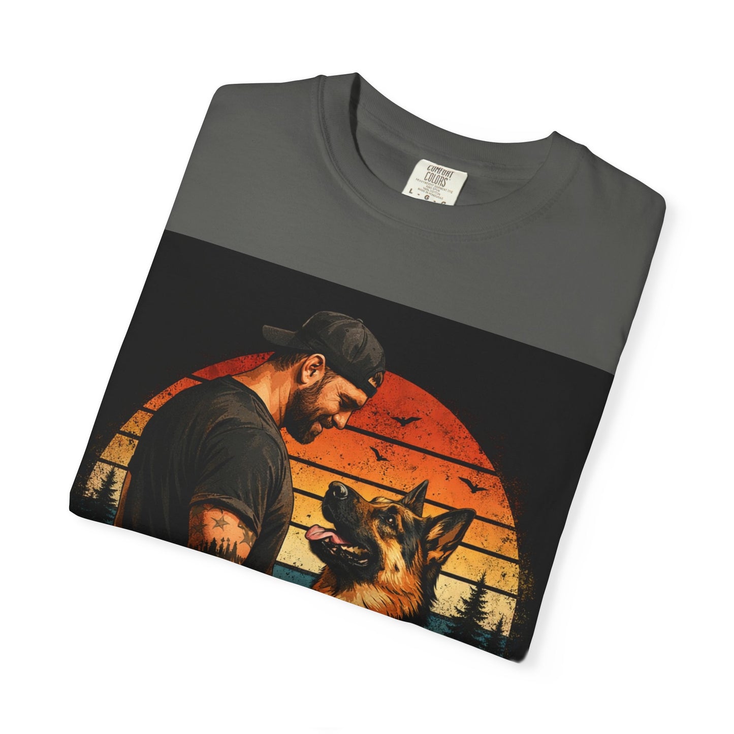 Best Dog Dad Ever Shirt | German Shepherd Dog Dad Tee | Loyal Companions Forever Friends | Comfort Colors 1717 Vintage Tee