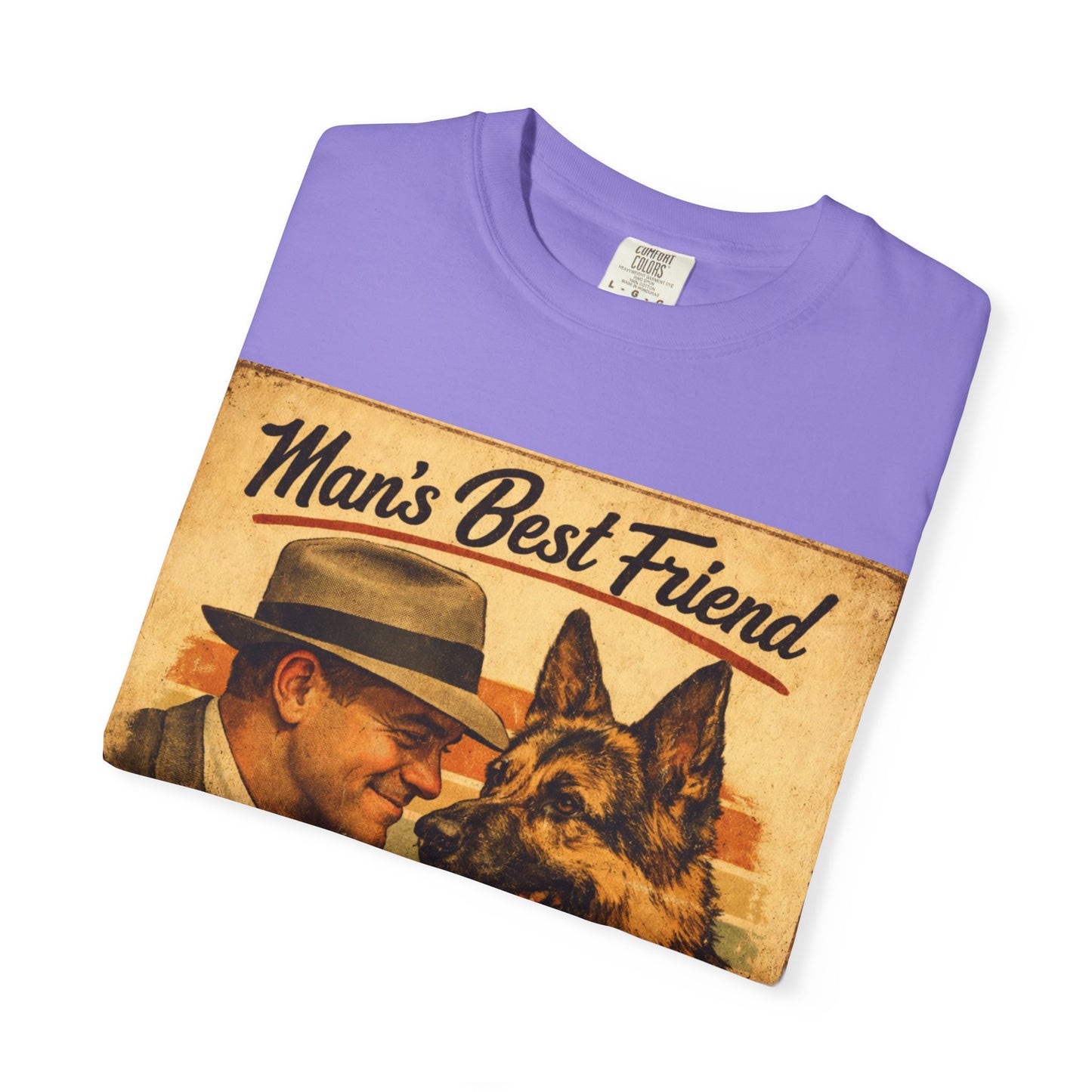 Man's Best Friend Loyal to the End T-shirt | Retro Dog Vintage Poster