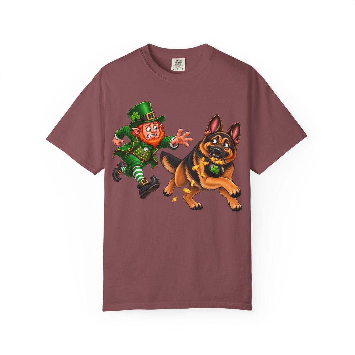German Shepherd St. Patrick’s Day Shirt – Funny Leprechaun Chase GSD Tee