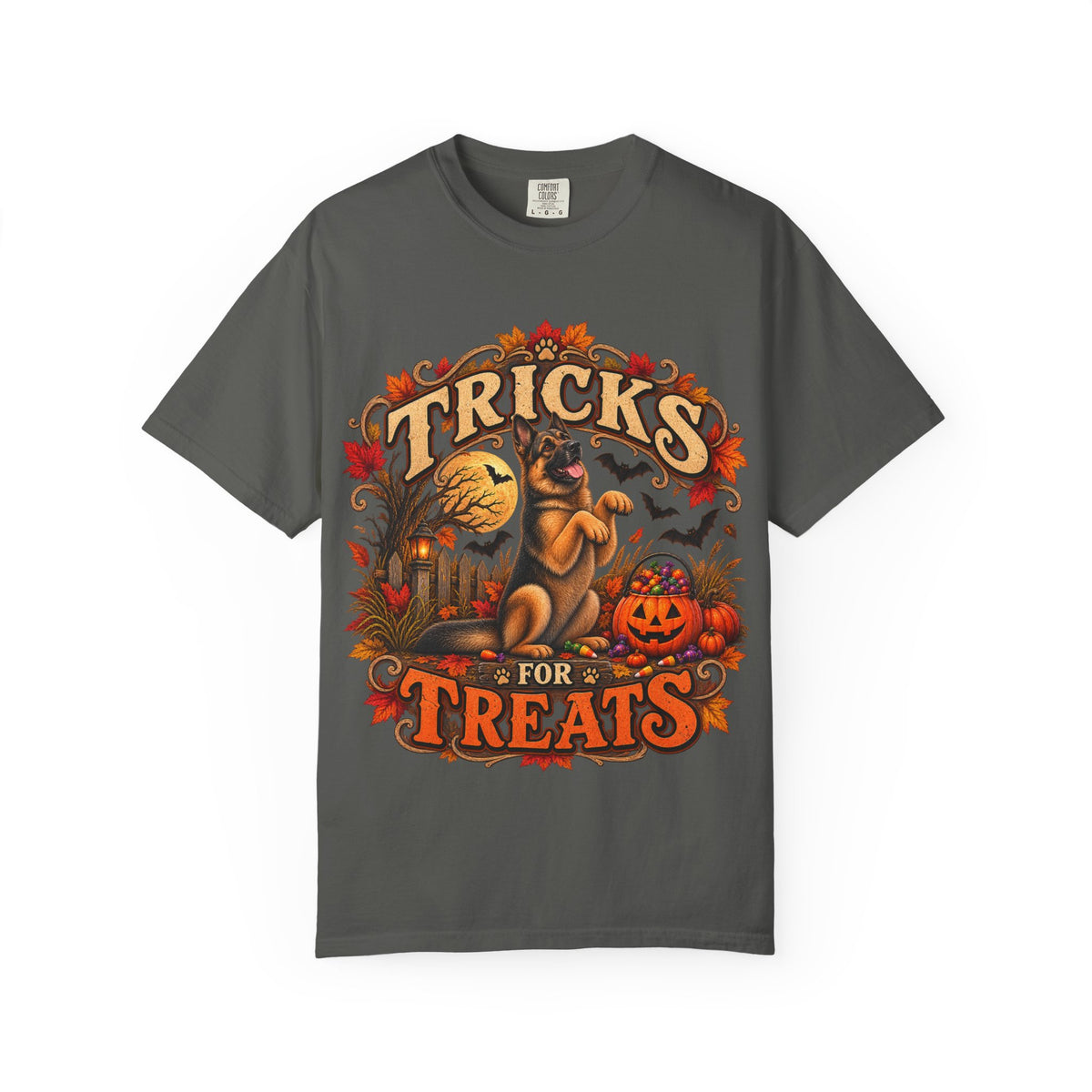 German Shepherd Tricks for Treats Halloween T-Shirt