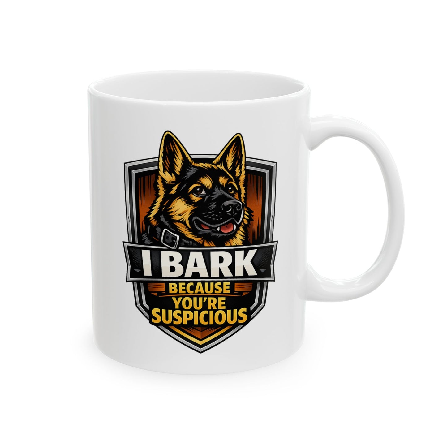 Ceramic Mug — Heavy Metal Flame Logo Coffee Cup