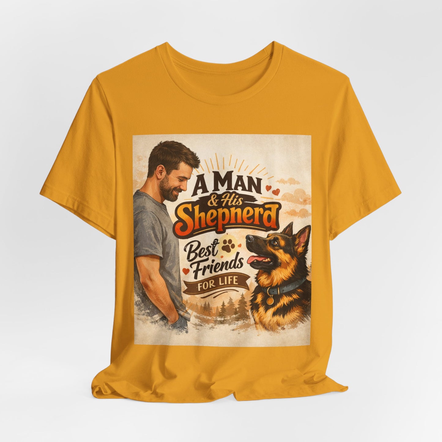 A Man & His Shepherd Best Friends For Life T‑Shirt — German Shepherd Dog Shirt
