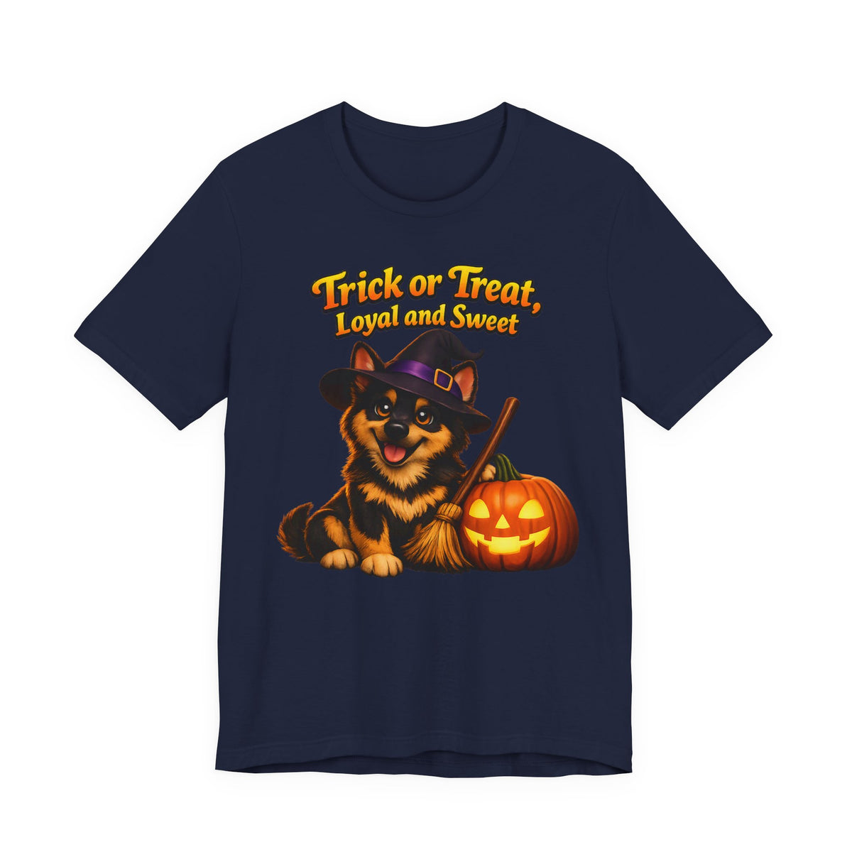 German Shepherd Halloween Witch Shirt – Trick or Treat, Loyal and Sweet