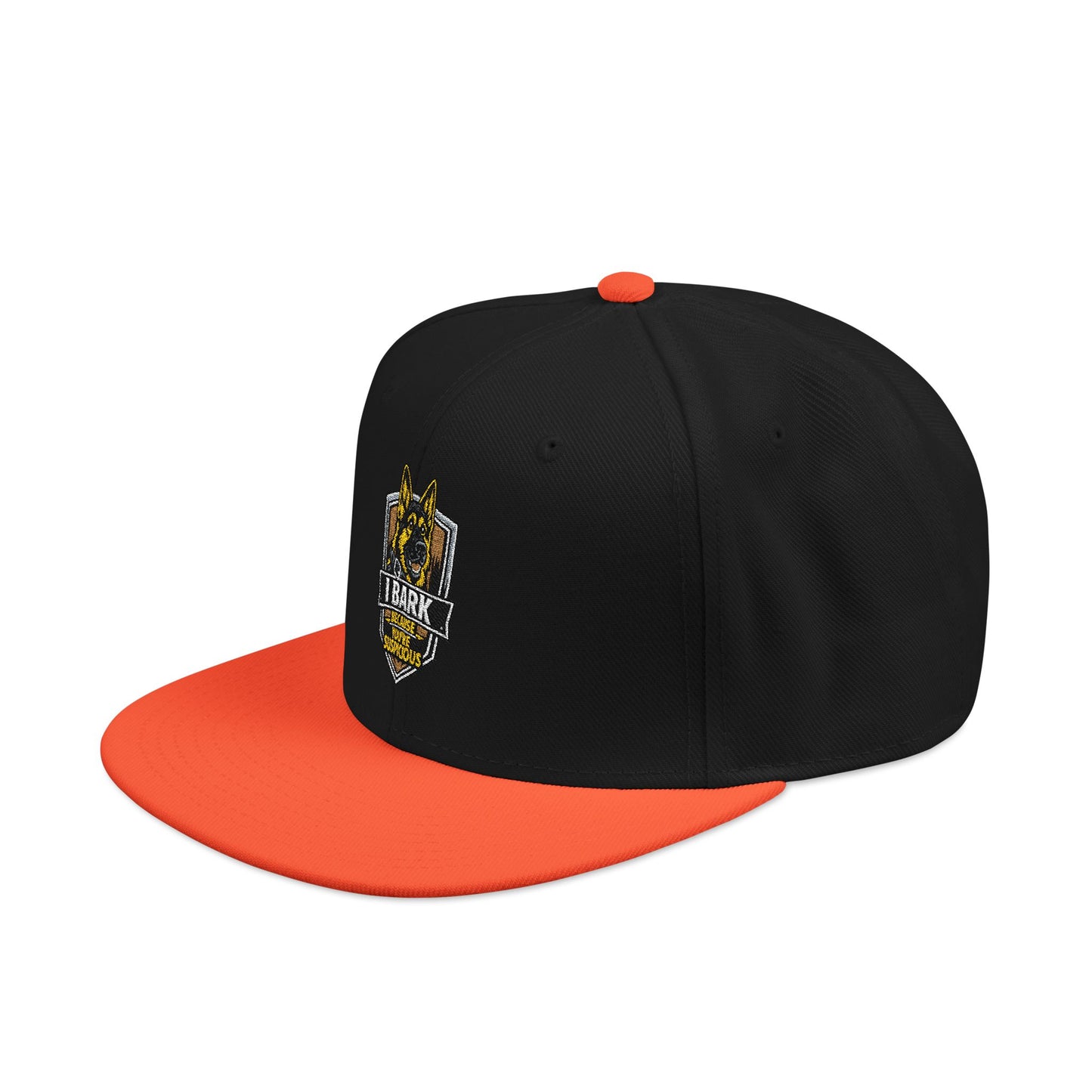 Embroidered Crown Skull Snapback Hat — Streetwear Baseball Cap with Gold Accent