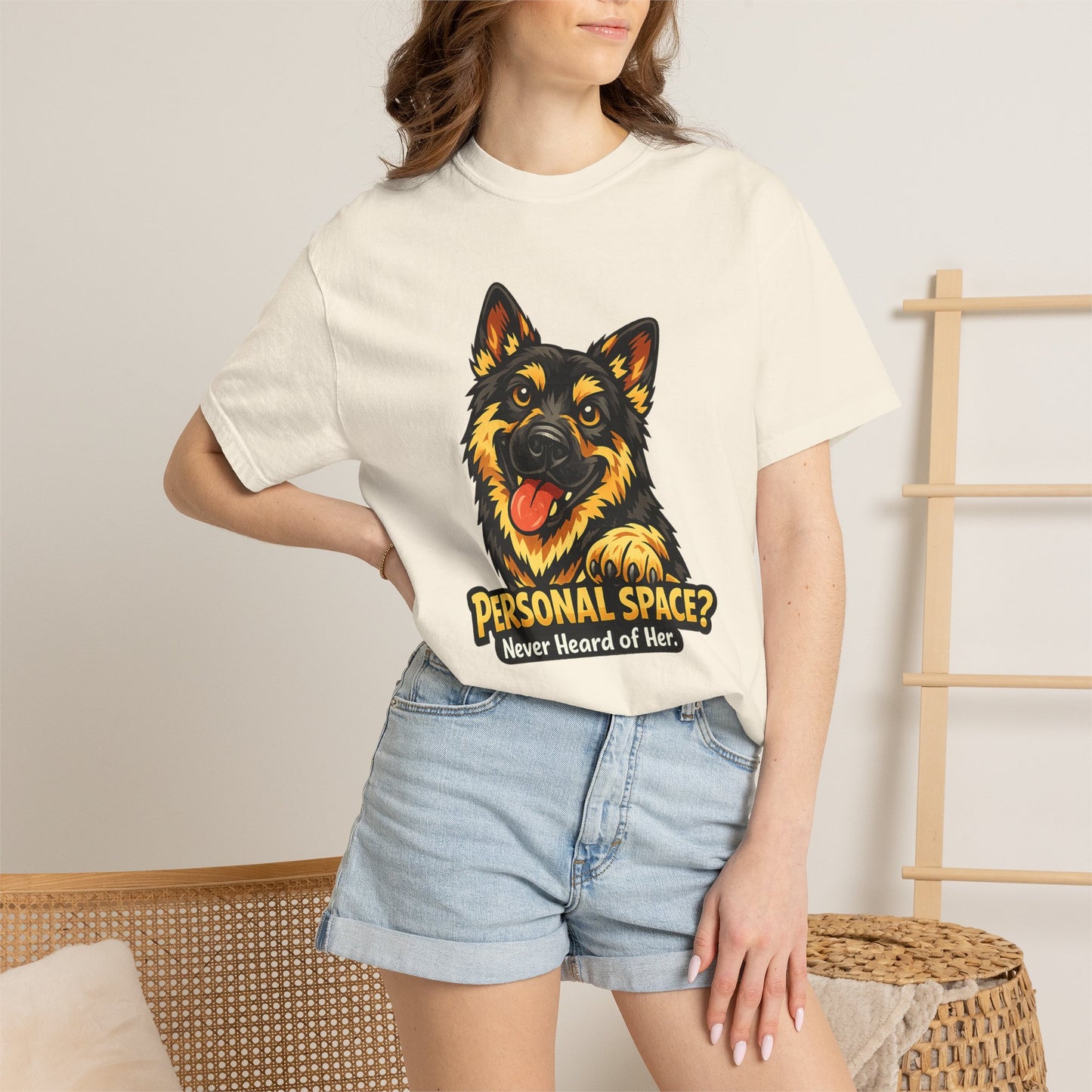 Personal Space? Never Heard of Her German Shepherd T-Shirt | Funny Dog Tee