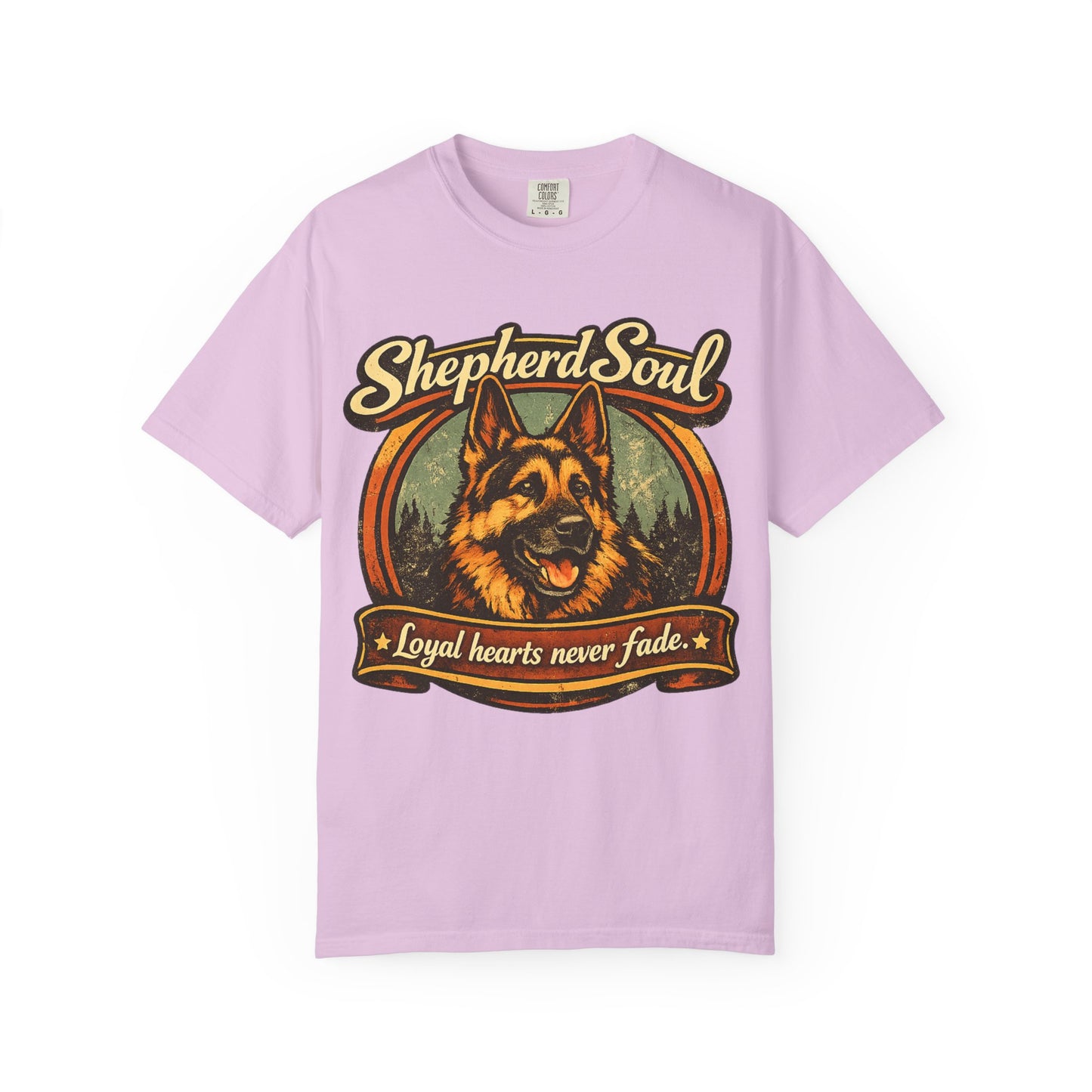 Shepherd Soul German Shepherd Portrait T-Shirt | Loyal Hearts Never Fade