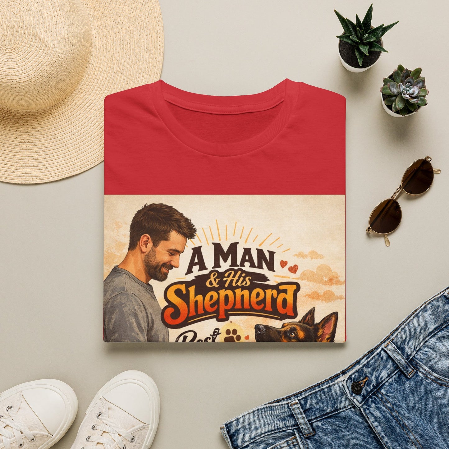 A Man & His Shepherd T‑Shirt — German Shepherd Dog Lover Tee