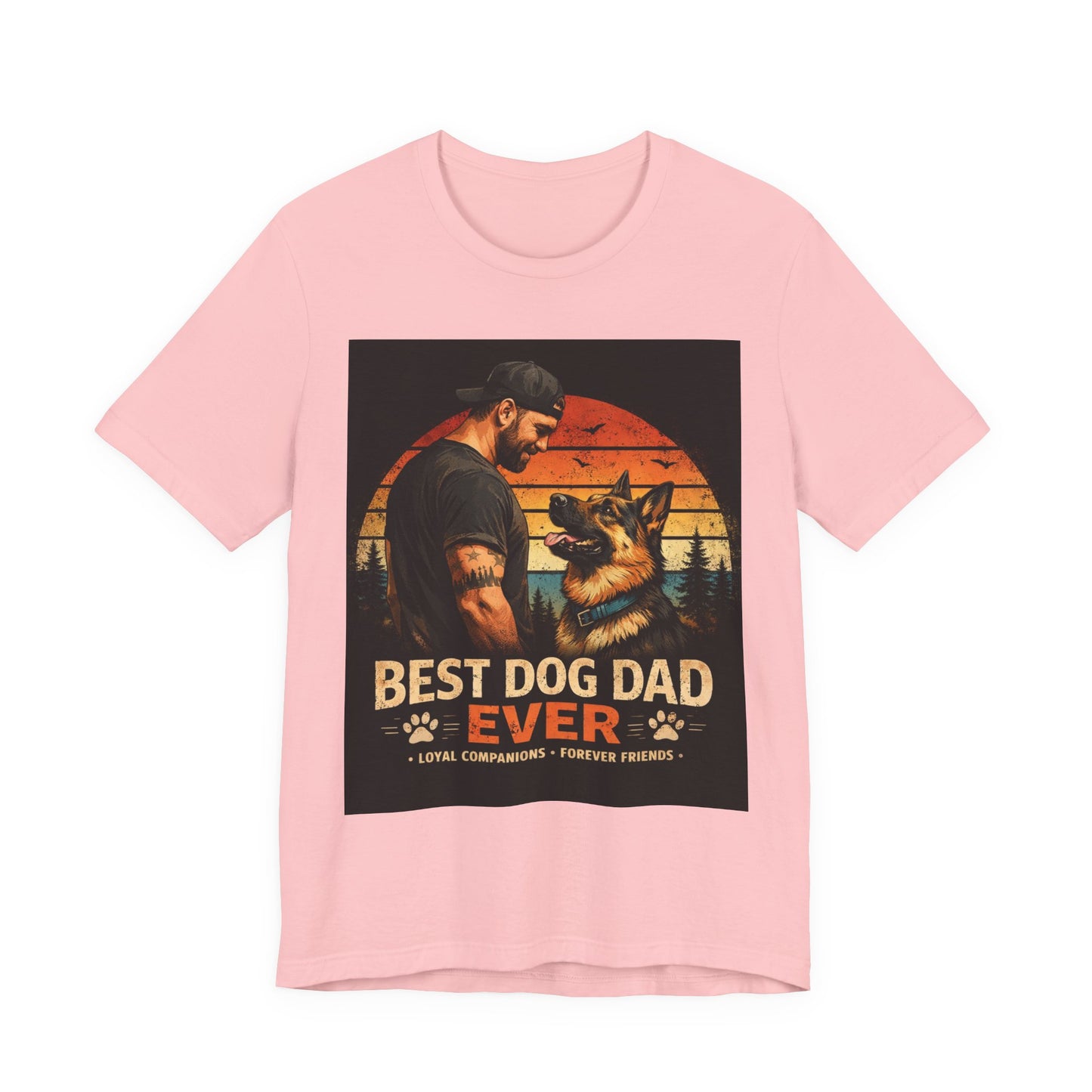 Best Dog Dad Ever Shirt | German Shepherd Dog Dad Tee | Loyal Companions Forever Friends | Bella Canvas 3001 Soft Tee